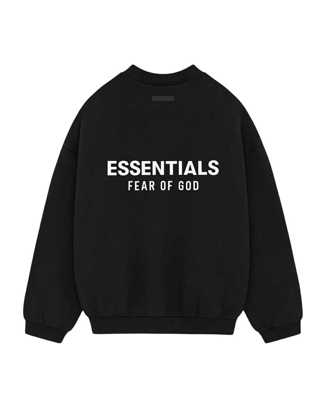 Bluza Essentials Fear of God Fleece II Crewneck Black — tył z napisem