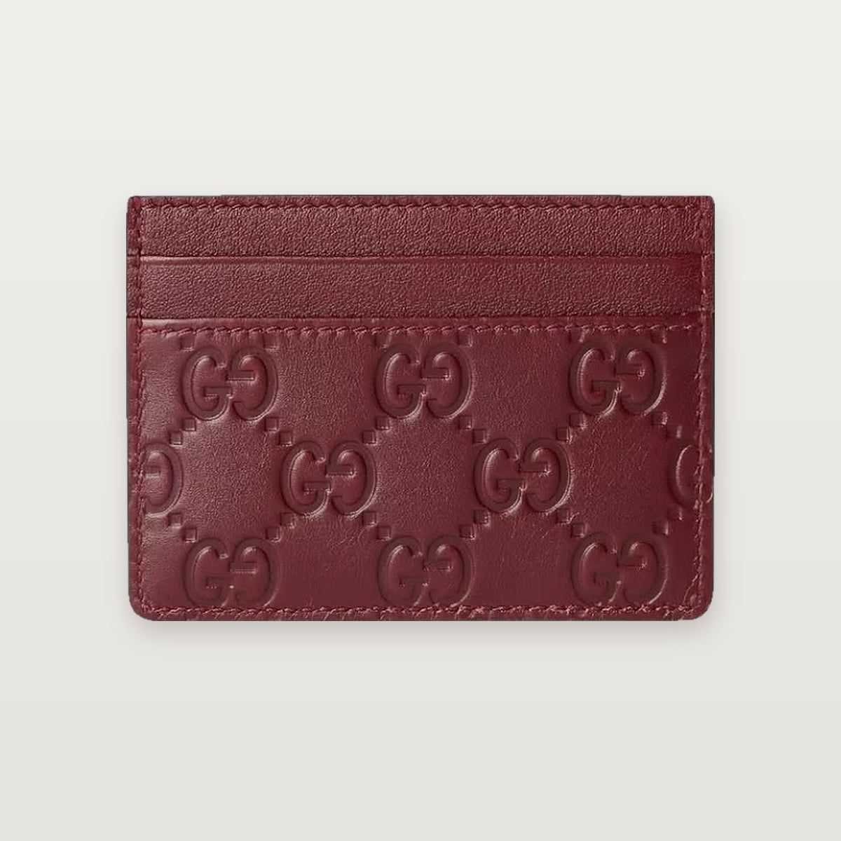 Cardholder Gucci Signature Leather Card Case Burgundy