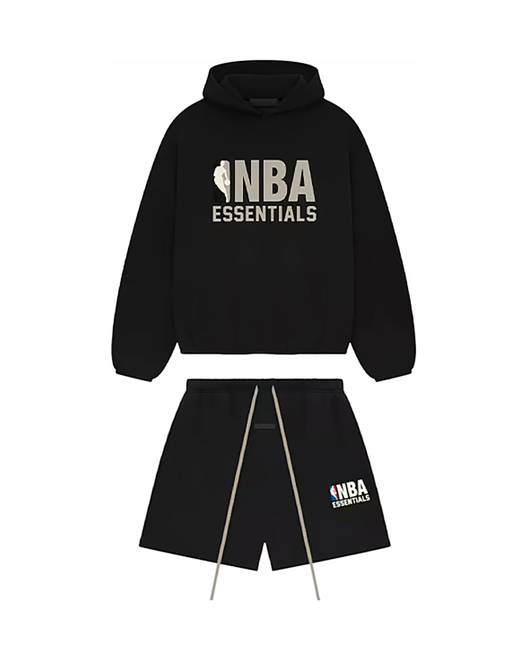 Komplet Essentials Fear of God NBA Black — bluza + szorty — obie części