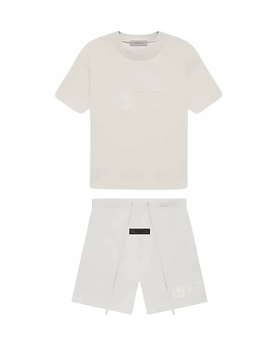 Letni set Essentials Fear of God 1977 Light Oatmeal — koszulka + szorty — obie części