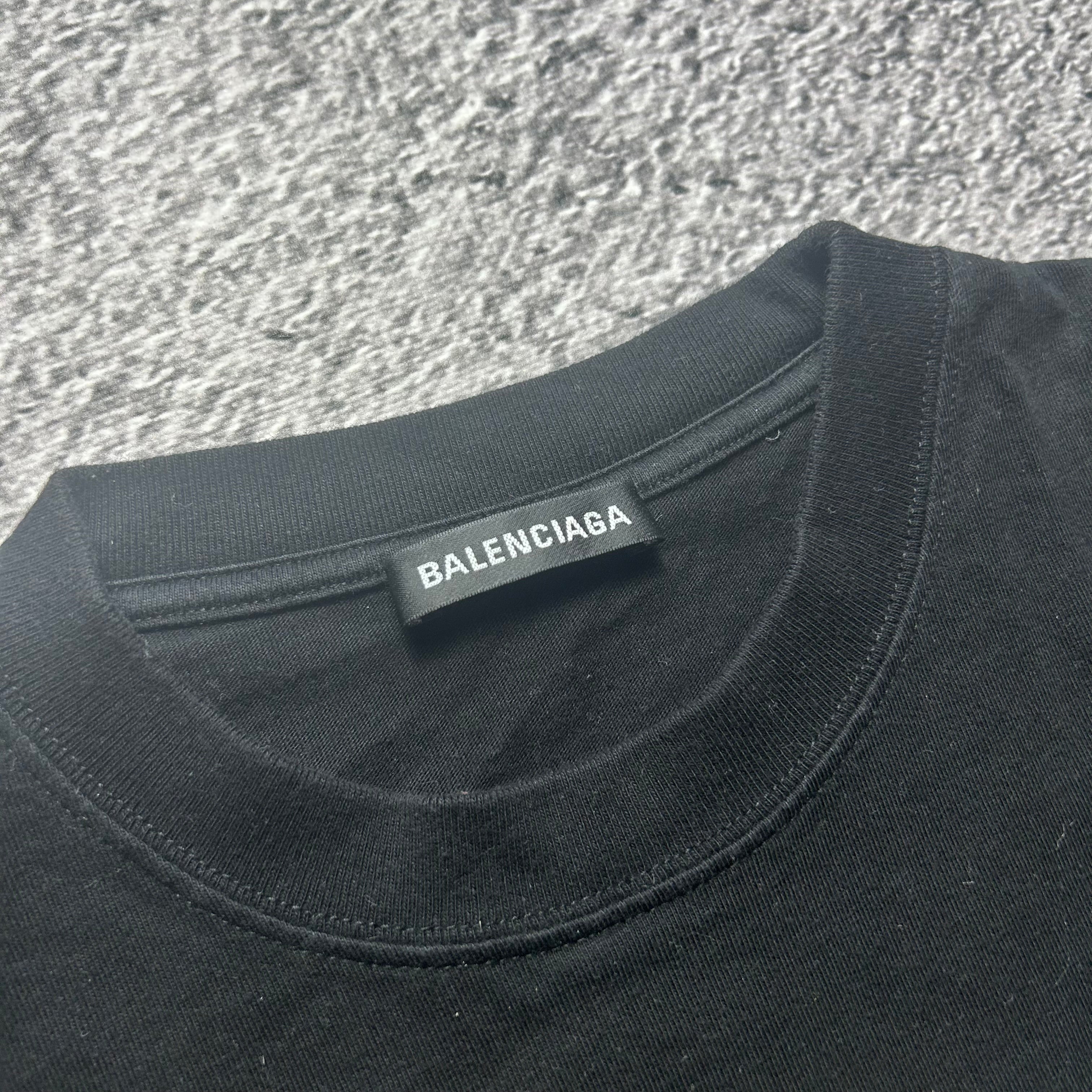 Czarna Koszulka Balenciaga Rozmiar S