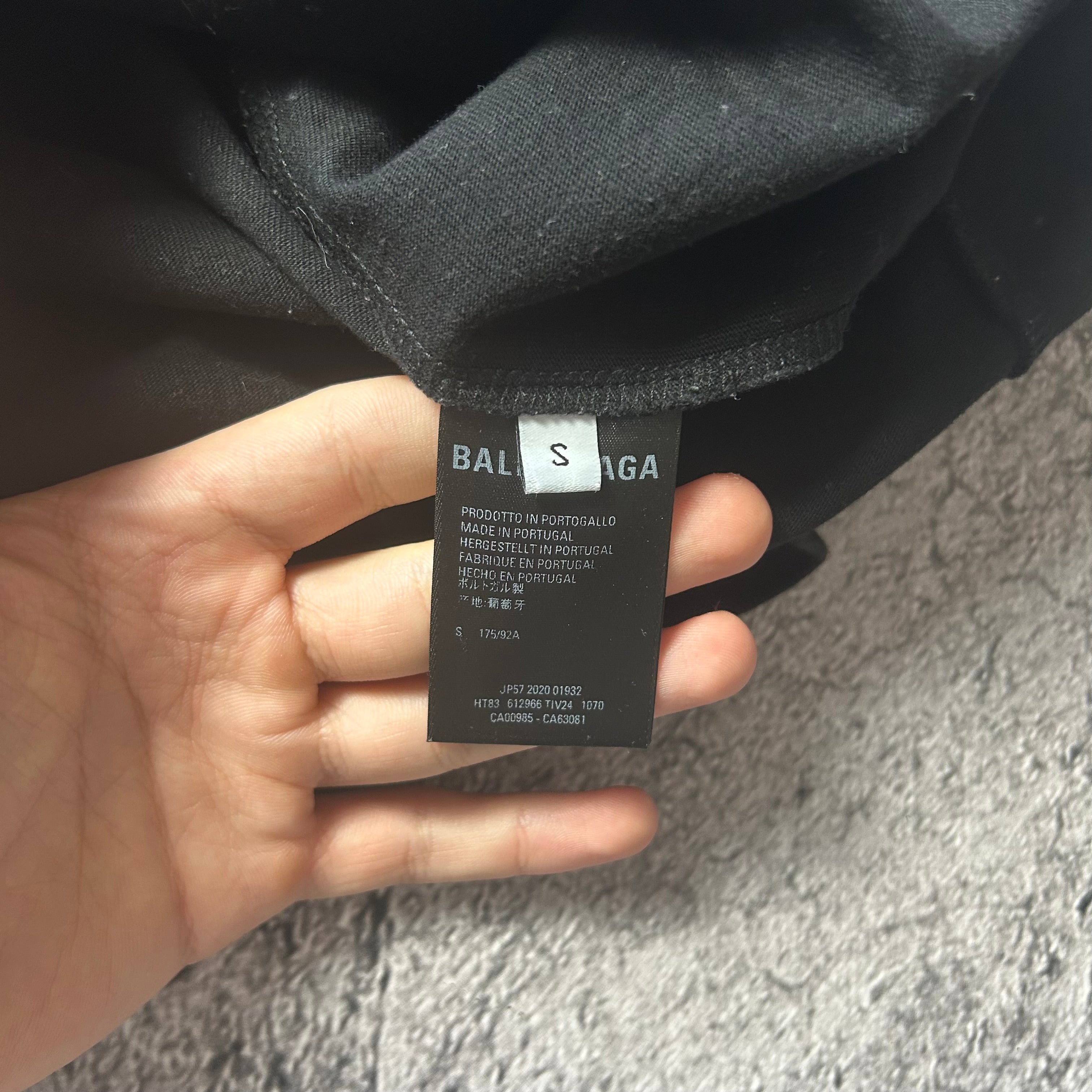 Czarna Koszulka Balenciaga Rozmiar S