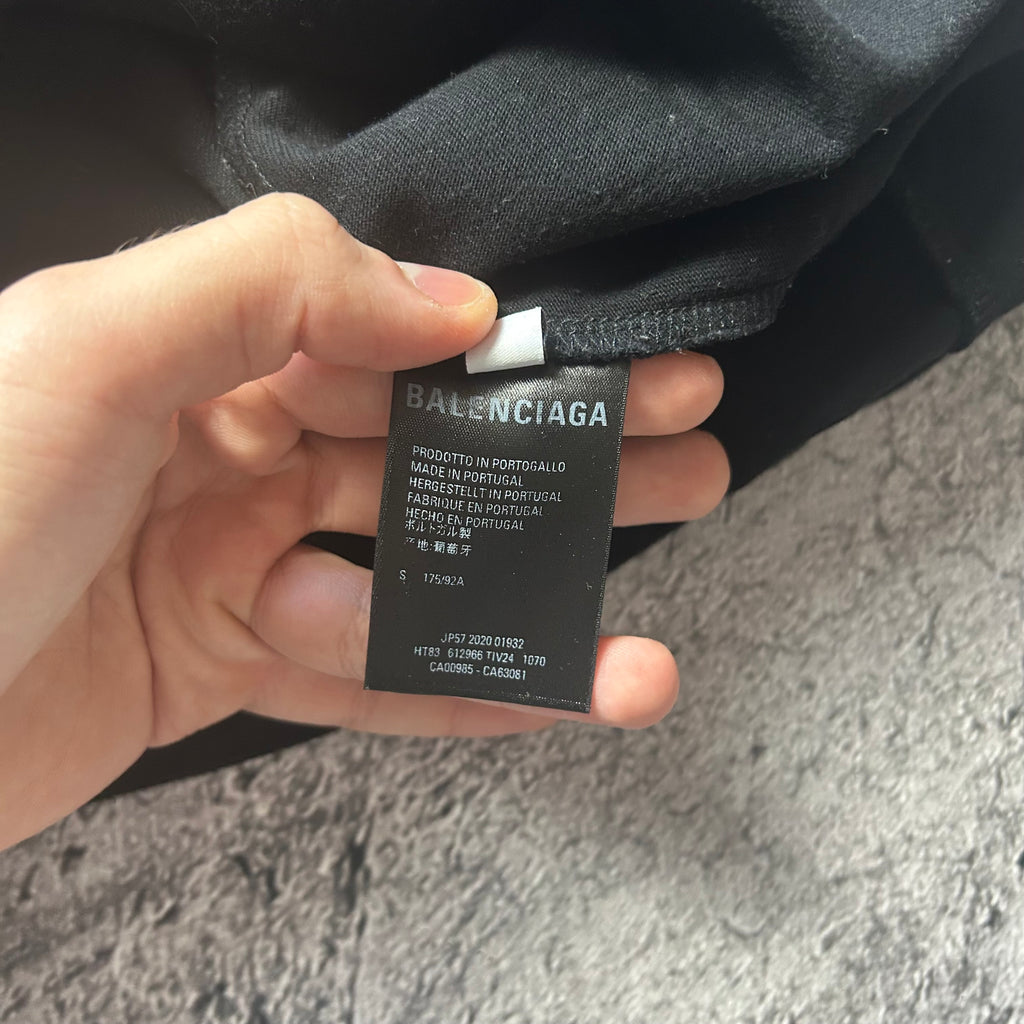 Czarna Koszulka Balenciaga Rozmiar S