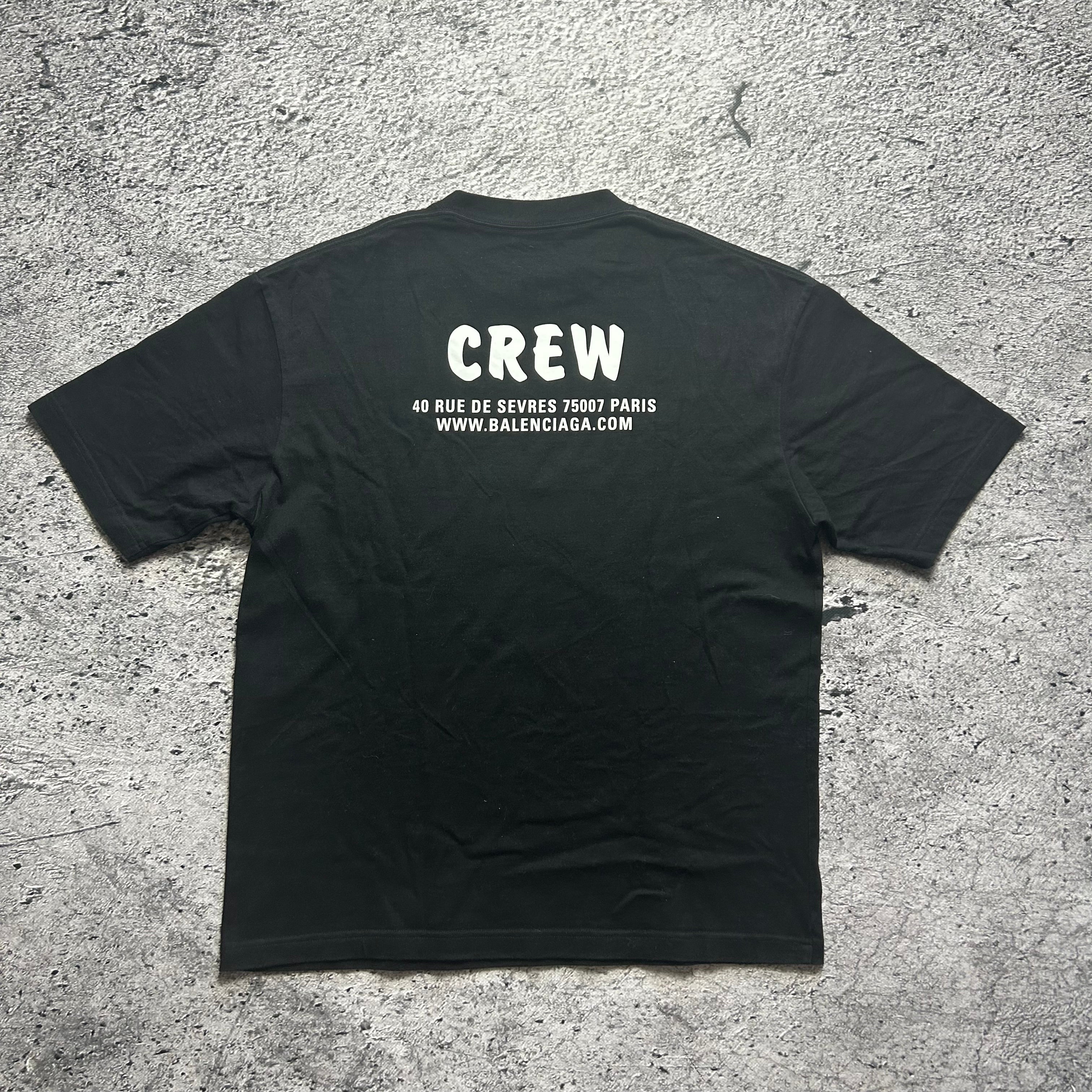 Czarna Koszulka Balenciaga Rozmiar S