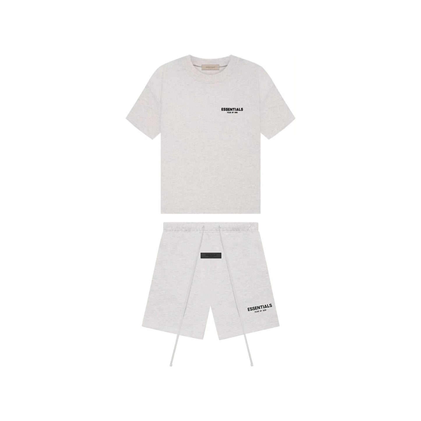 Letni set Essentials Fear of God SS22 Light Oatmeal — koszulka + szorty