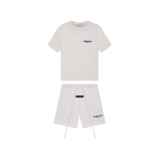 Letni set Essentials Fear of God SS22 Light Oatmeal — koszulka + szorty