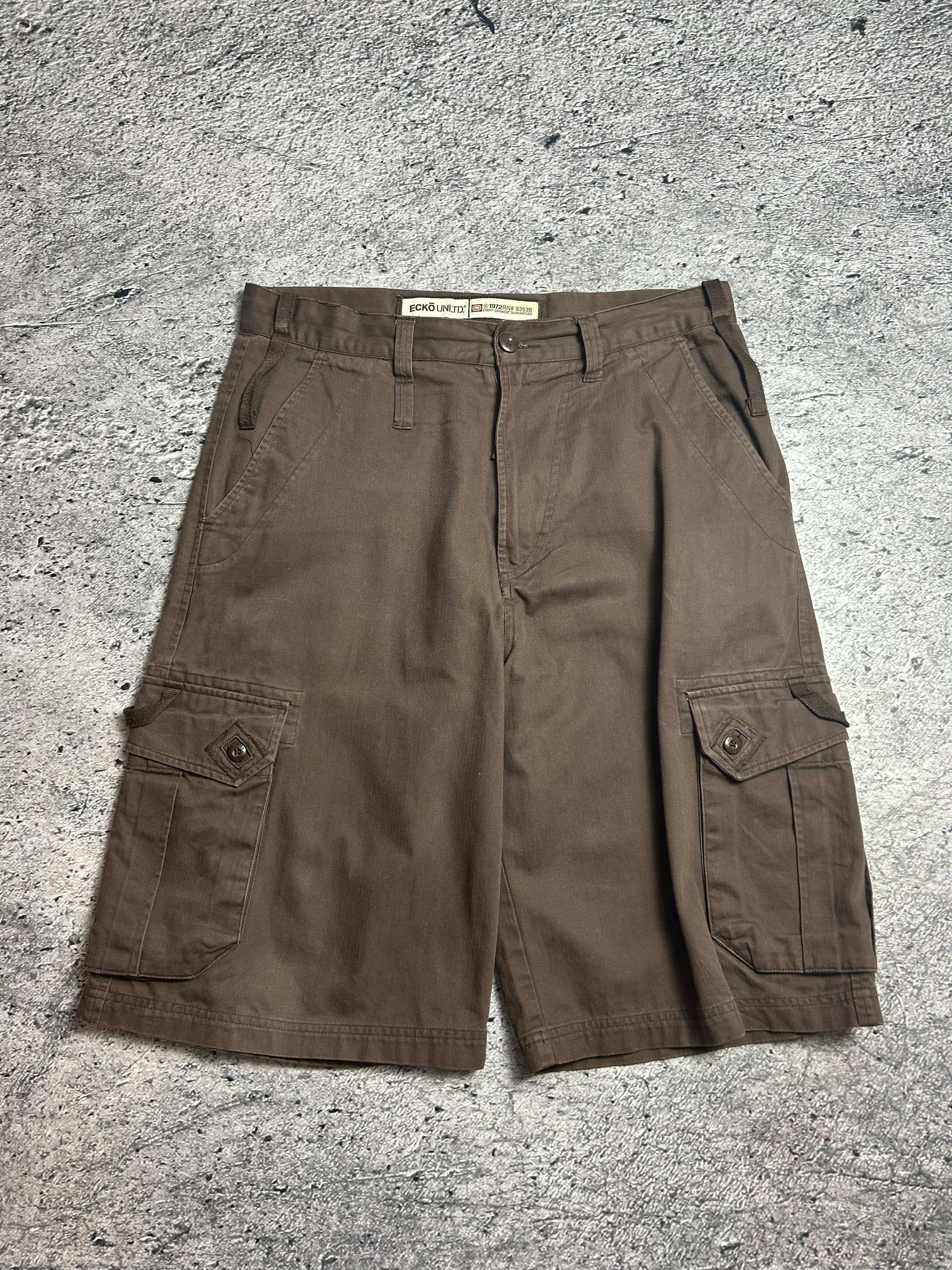 Brązowe Cargo Shorty Ecko Unltd. Rozmiar W32