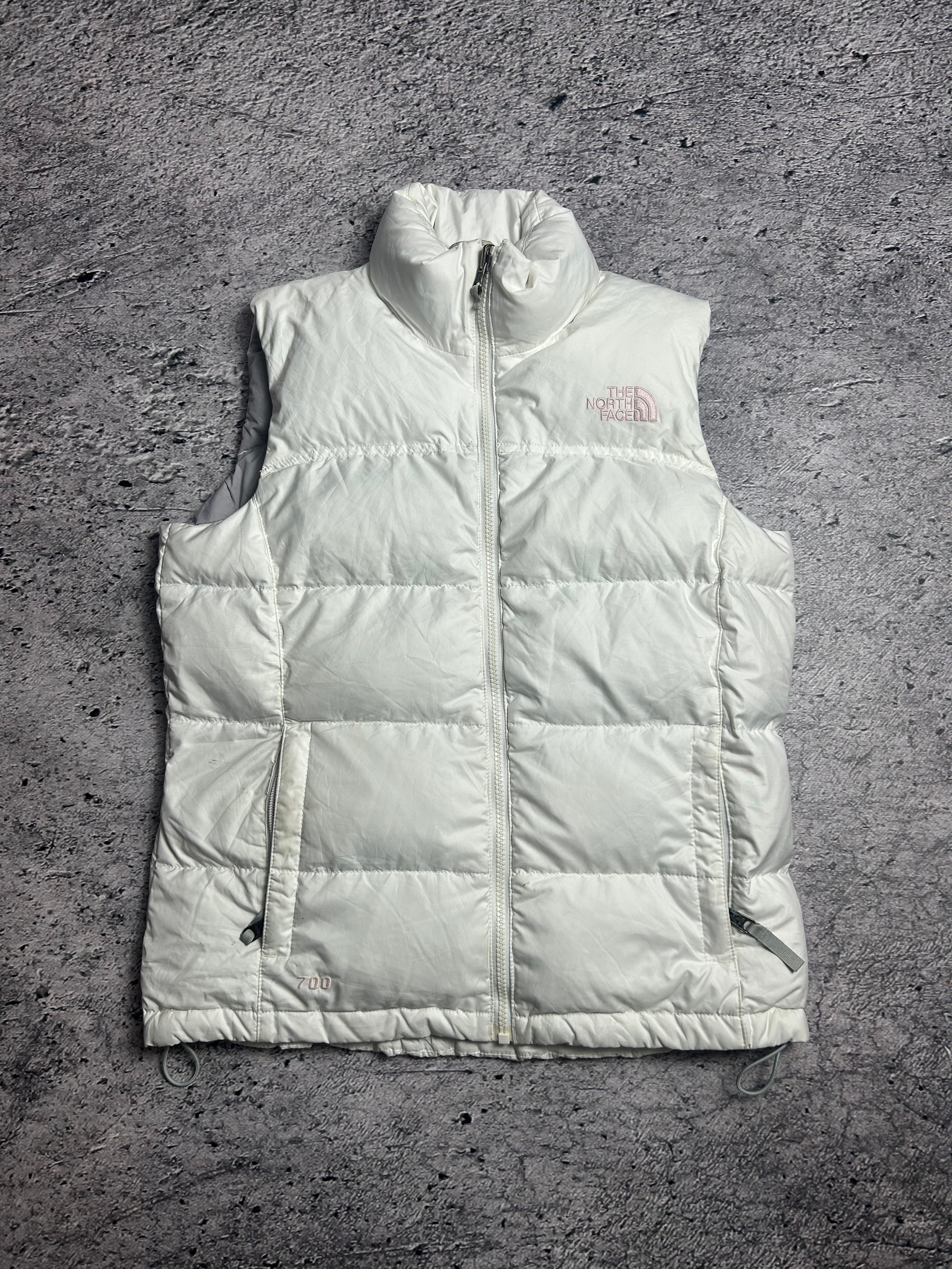 Biała Kamizelka Rozpinana The North Face 700 Puffer Vest Rozmiar S