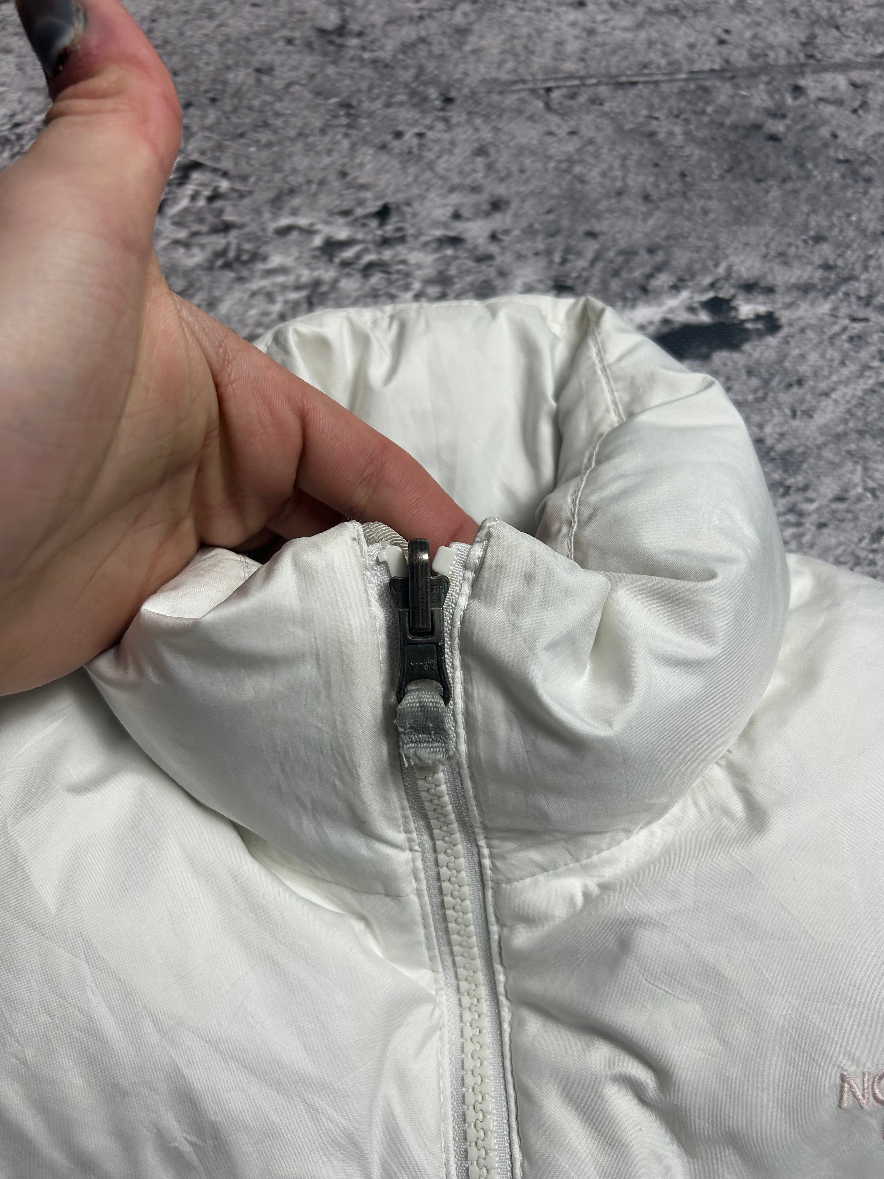 Biała Kamizelka Rozpinana The North Face 700 Puffer Vest Rozmiar S