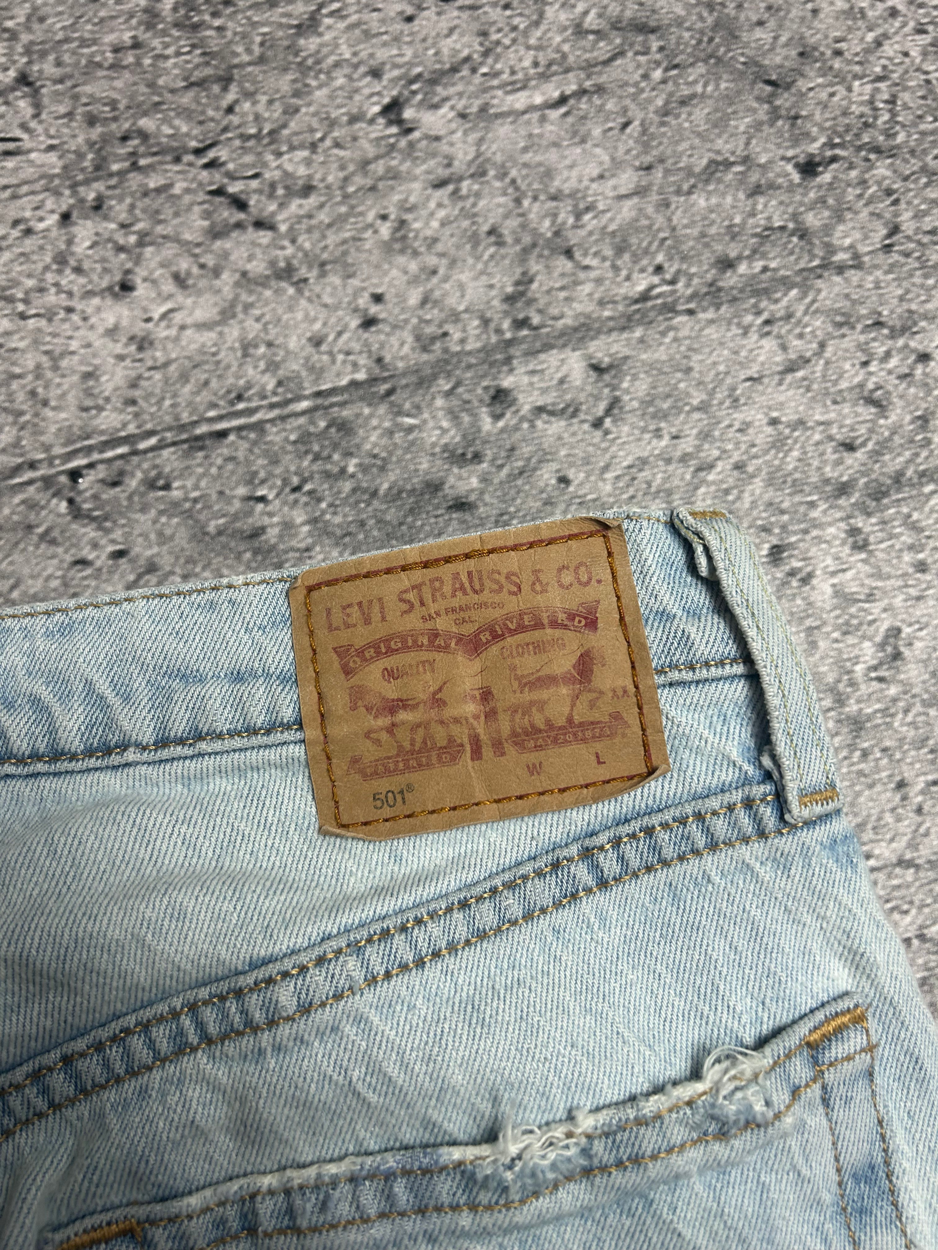 Jasnoniebieskie Shorty Damskie Jeansowe Levi's 501 W26 L30