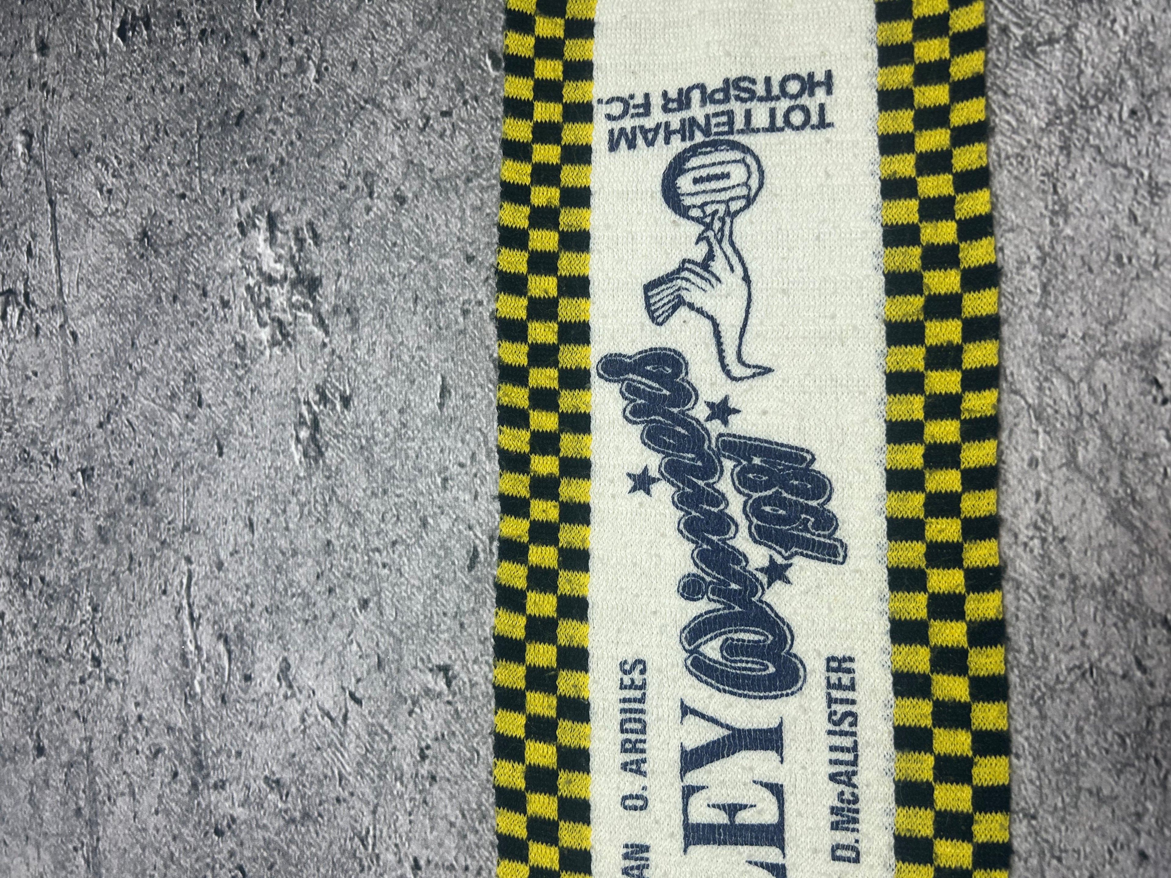 Vintage 80s Fc Tottenham Hotspur England Cup Final Scarf