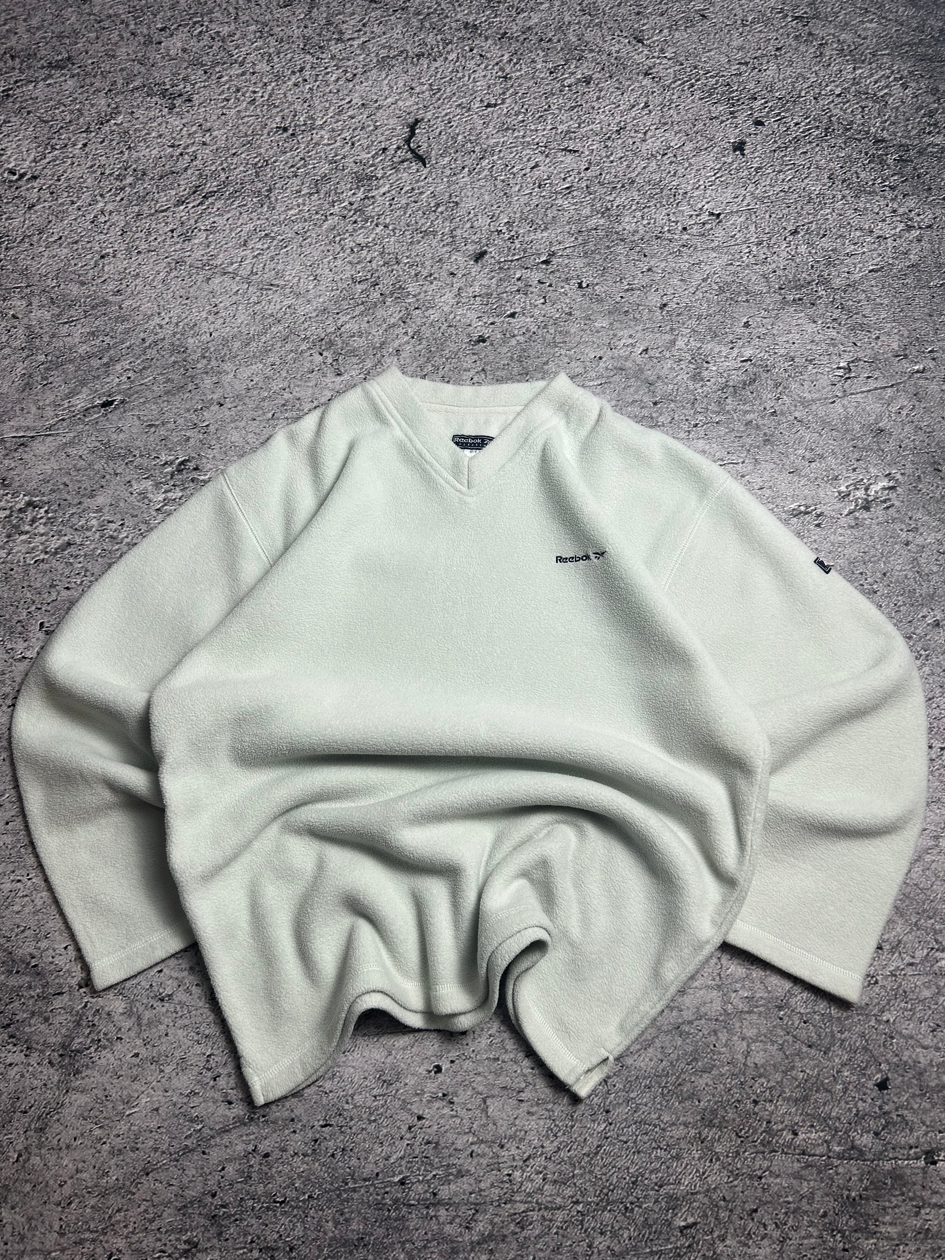 Vintage Reebok Essentials Fleece Biały Polar Rozmiar XL