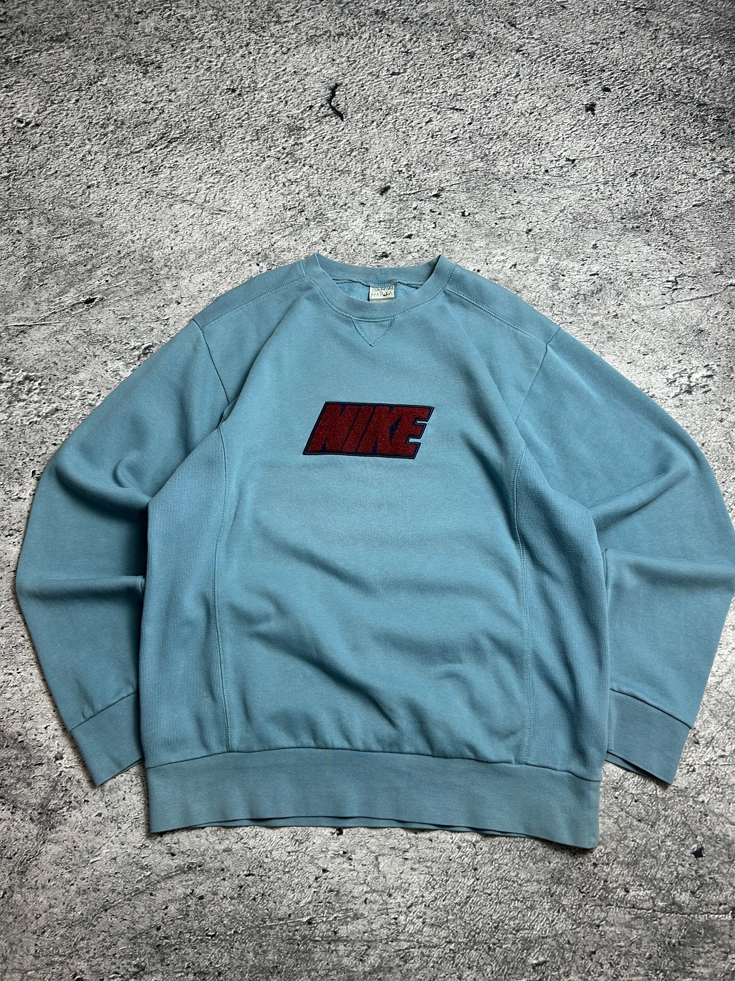 Vintage 00s Nike Spell Out Logo Embroidered Rozmiar L Crewneck