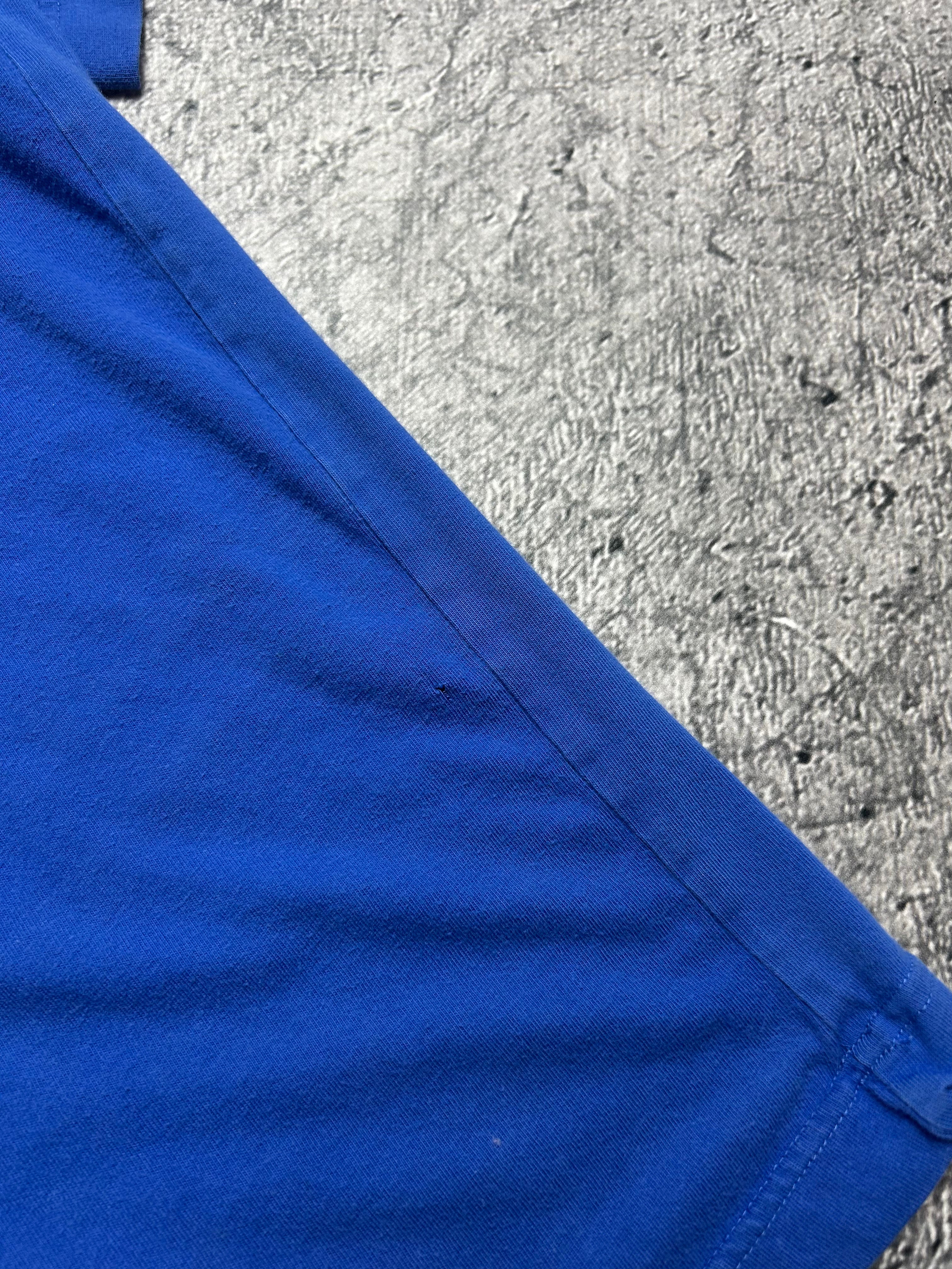 Vintage Nike Niebieski T-shirt Italia 00s Body Print Rozmiar L