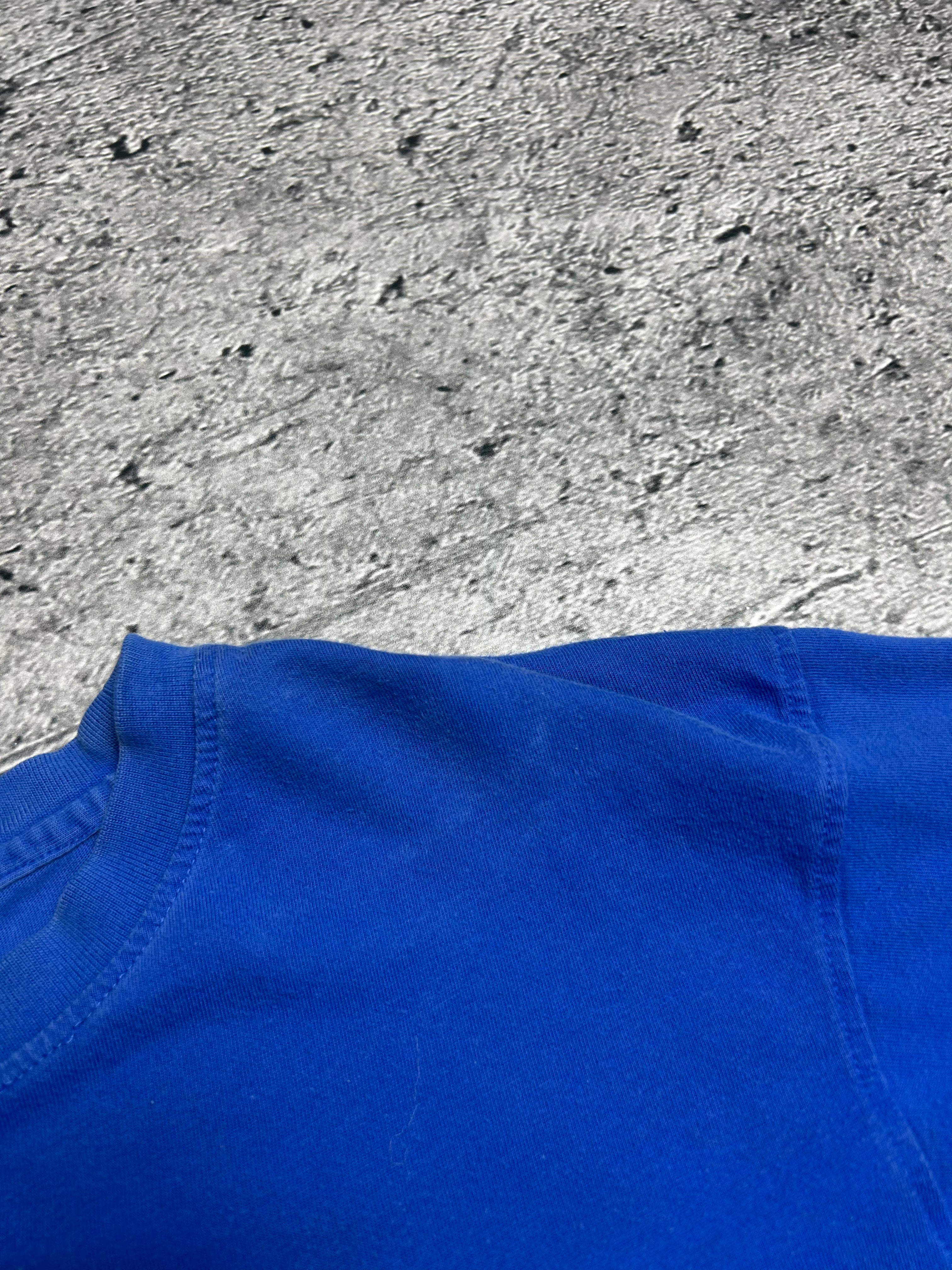 Vintage Nike Niebieski T-shirt Italia 00s Body Print Rozmiar L