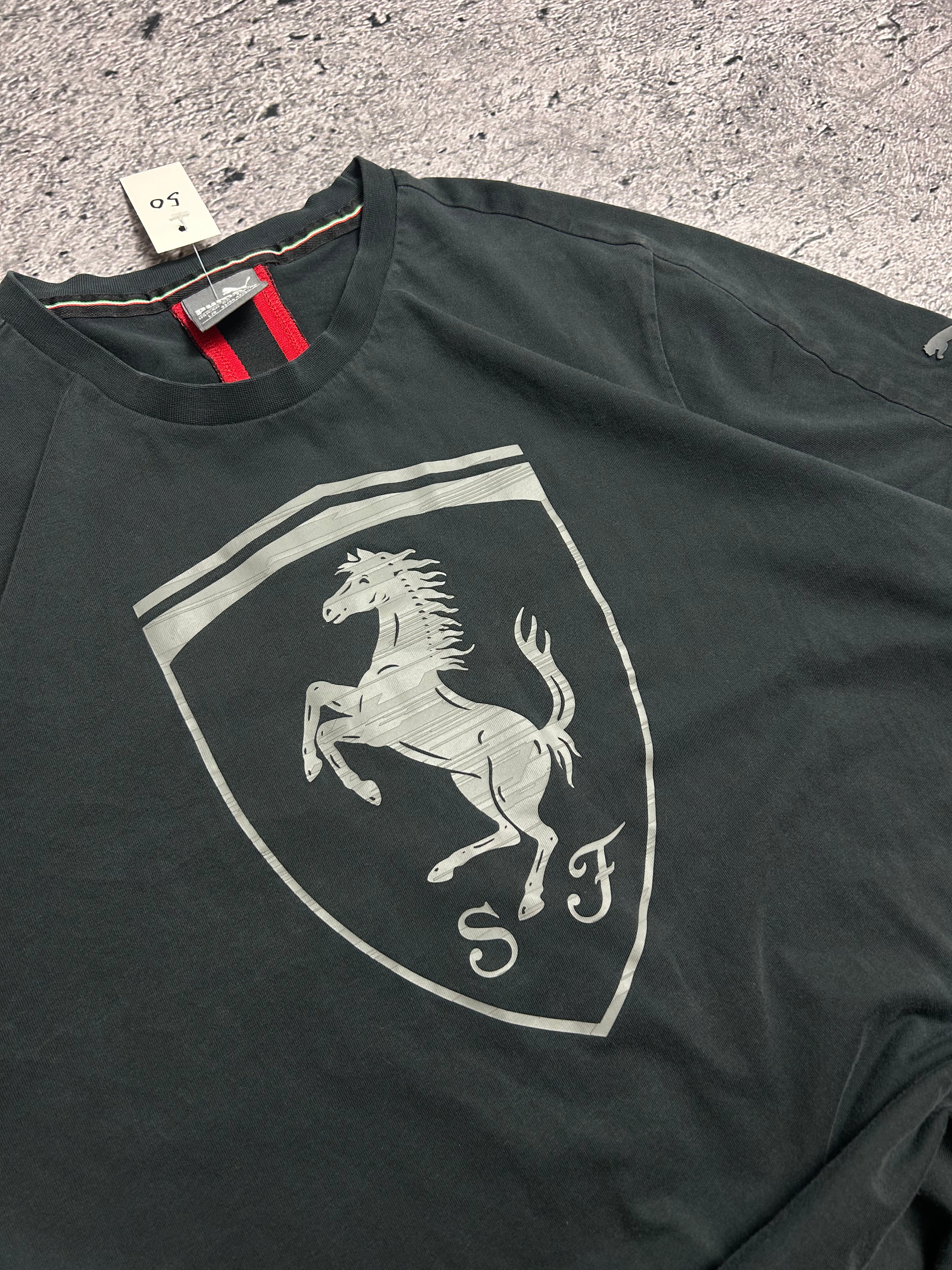 Czarna Koszulka Tshirt Puma x Ferrari Rozmiar L Motorsport