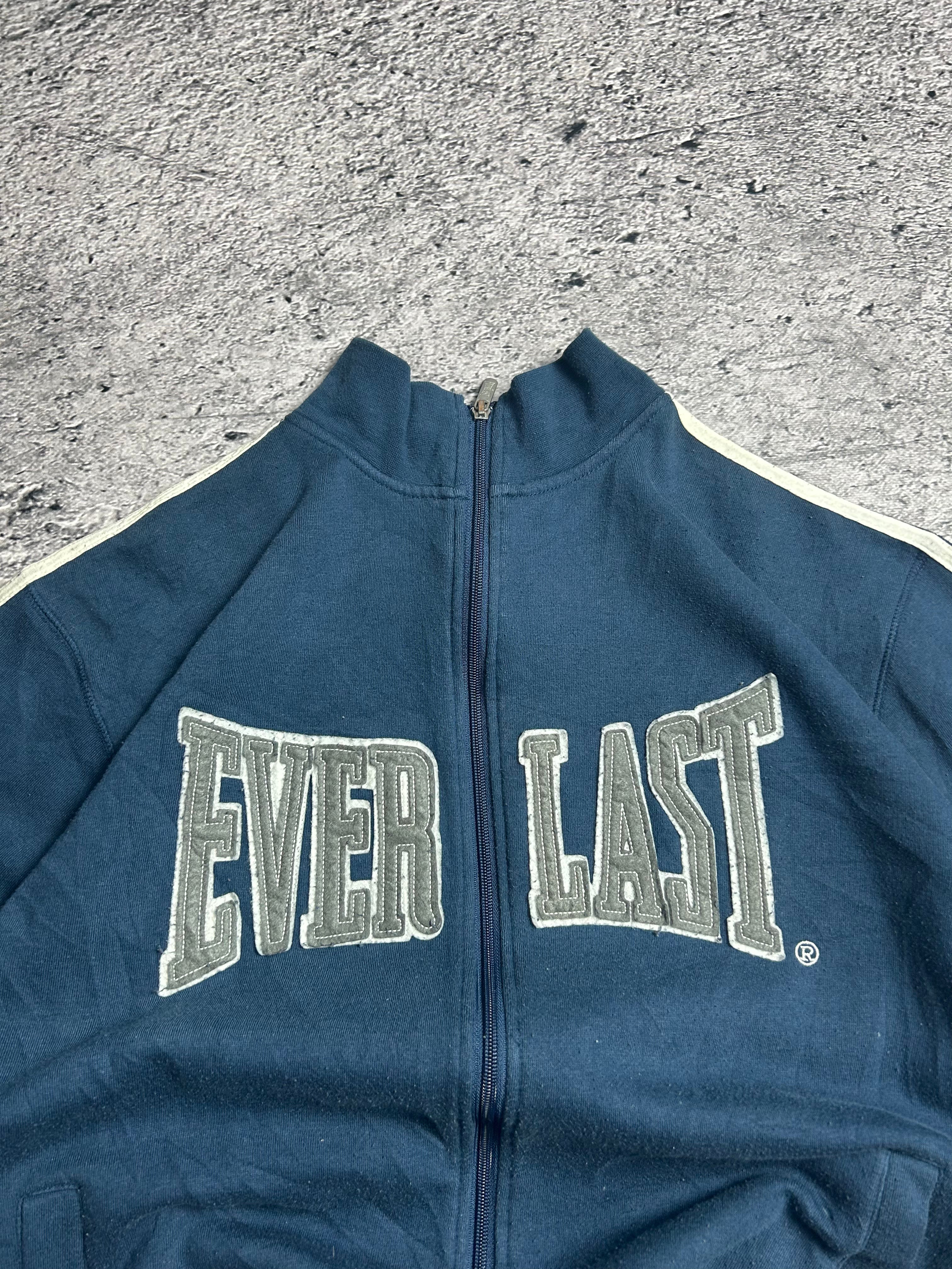 Navy Blue Vintage 00s Everlast Zip Crewneck Sportswear Rozmiar L