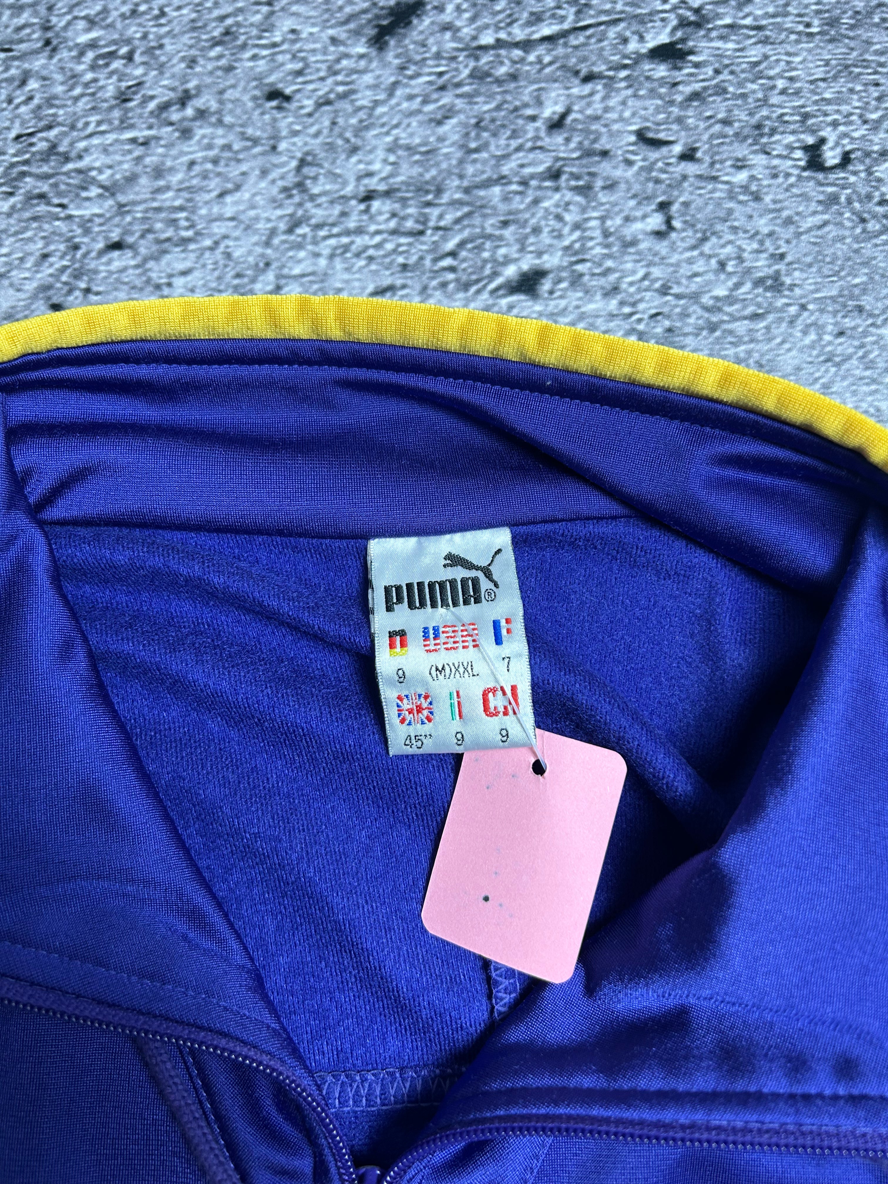 Multicolor Vintage 90s Puma Trackjacket Zip Bluza Rozmiar XL