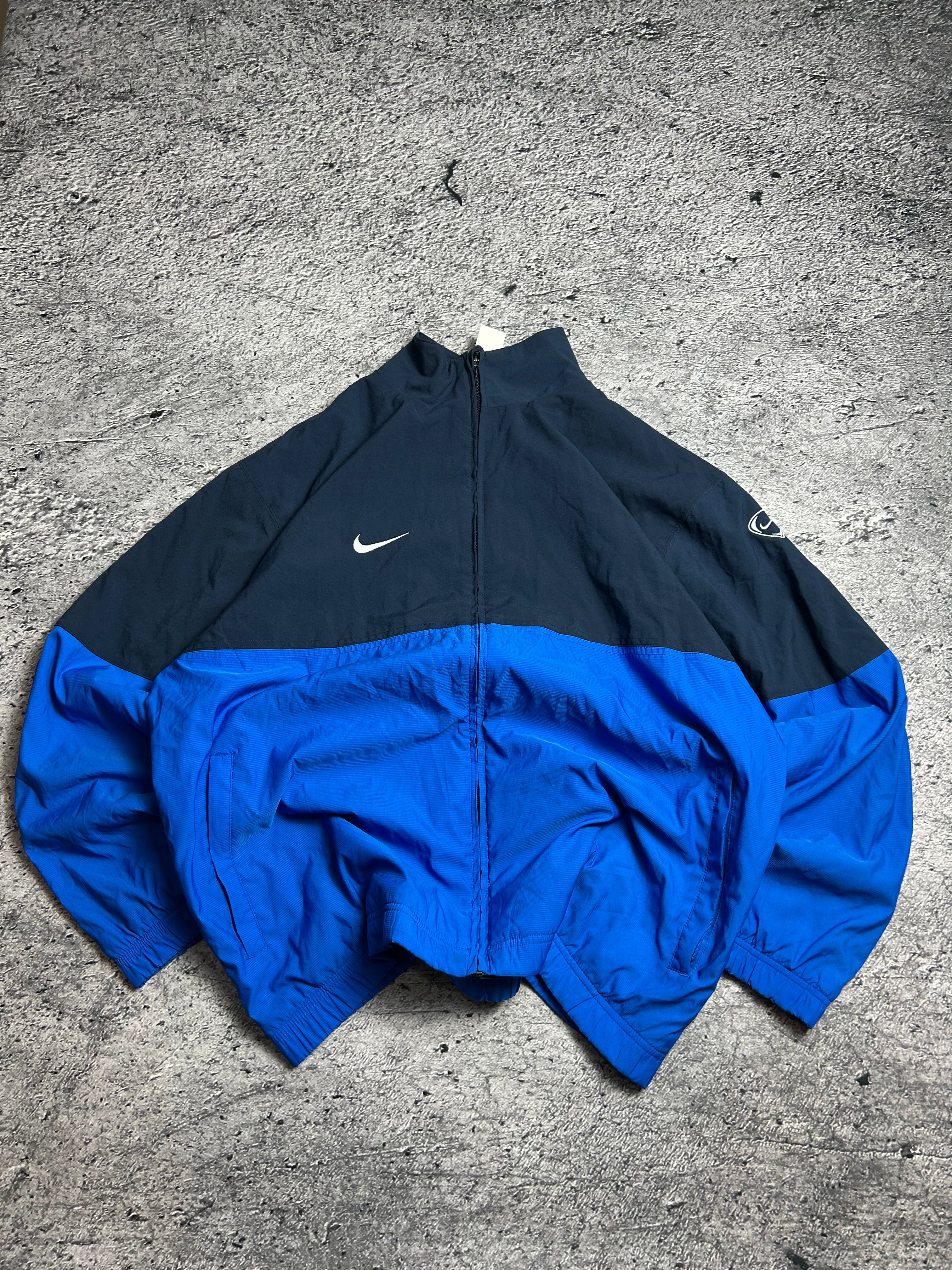 Niebieska Vintage Wiatrówka Nike Trackjacket Rozmiar XL 00s
