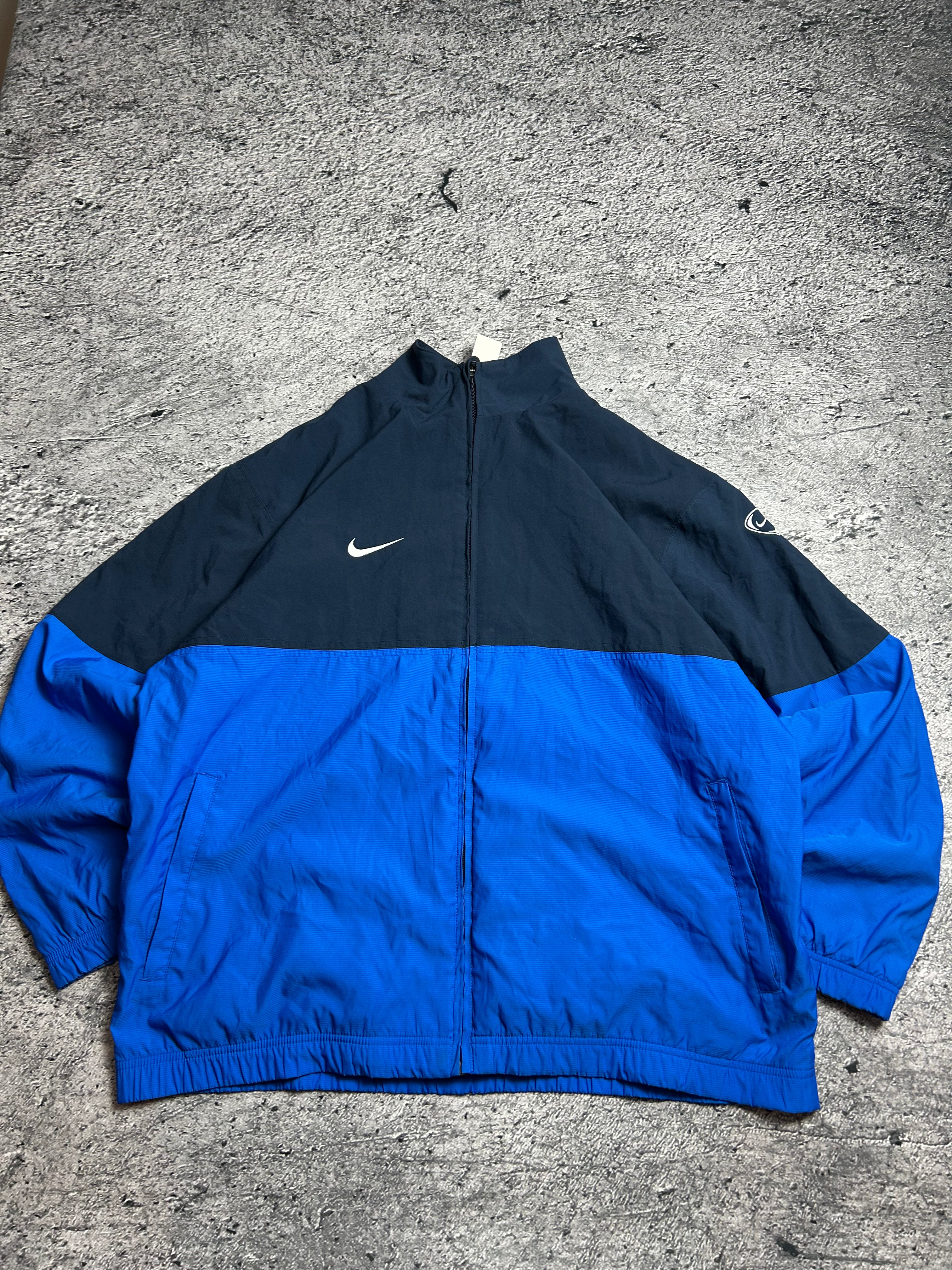Niebieska Vintage Wiatrówka Nike Trackjacket Rozmiar XL 00s