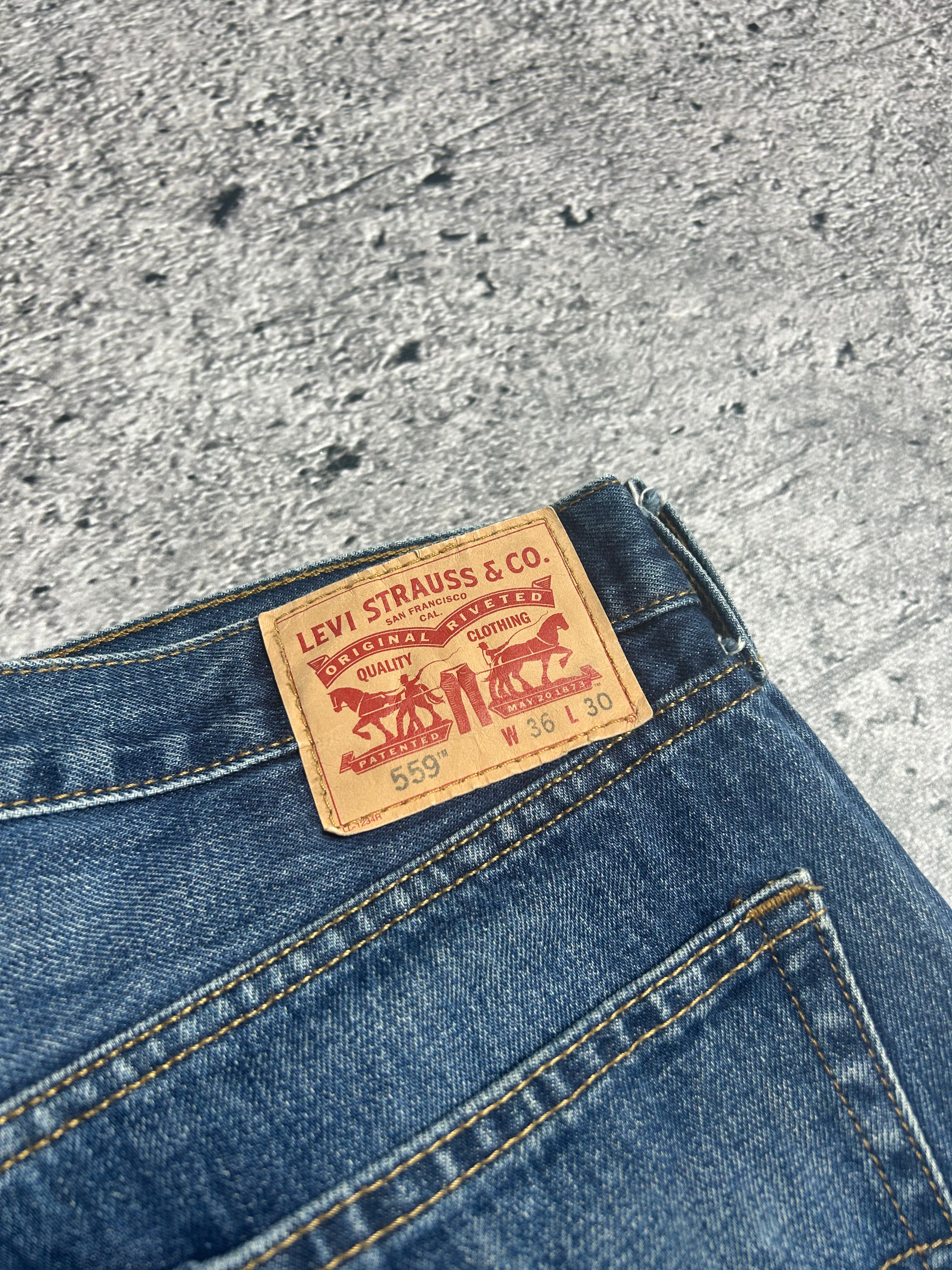 Granatowe Spodnie Jeansy Levi's 559 Rozmiar W36 L30
