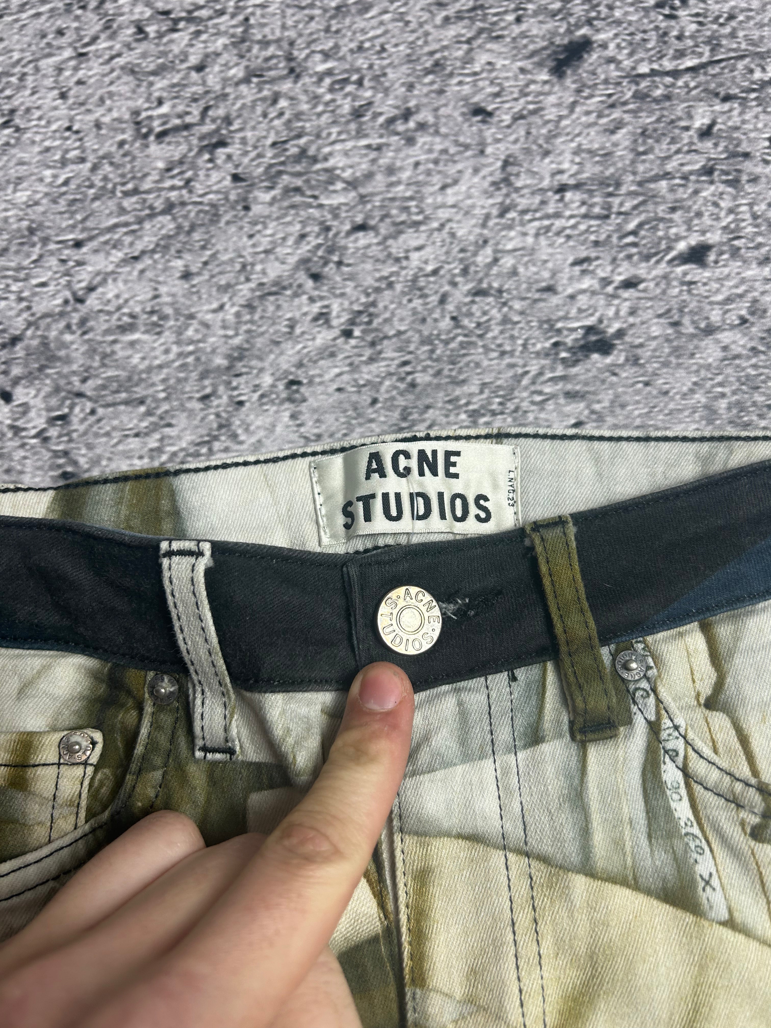 Acne Studios Spodnie Jeansowe Skin 5 Blk Flower Rozmiar 27/32