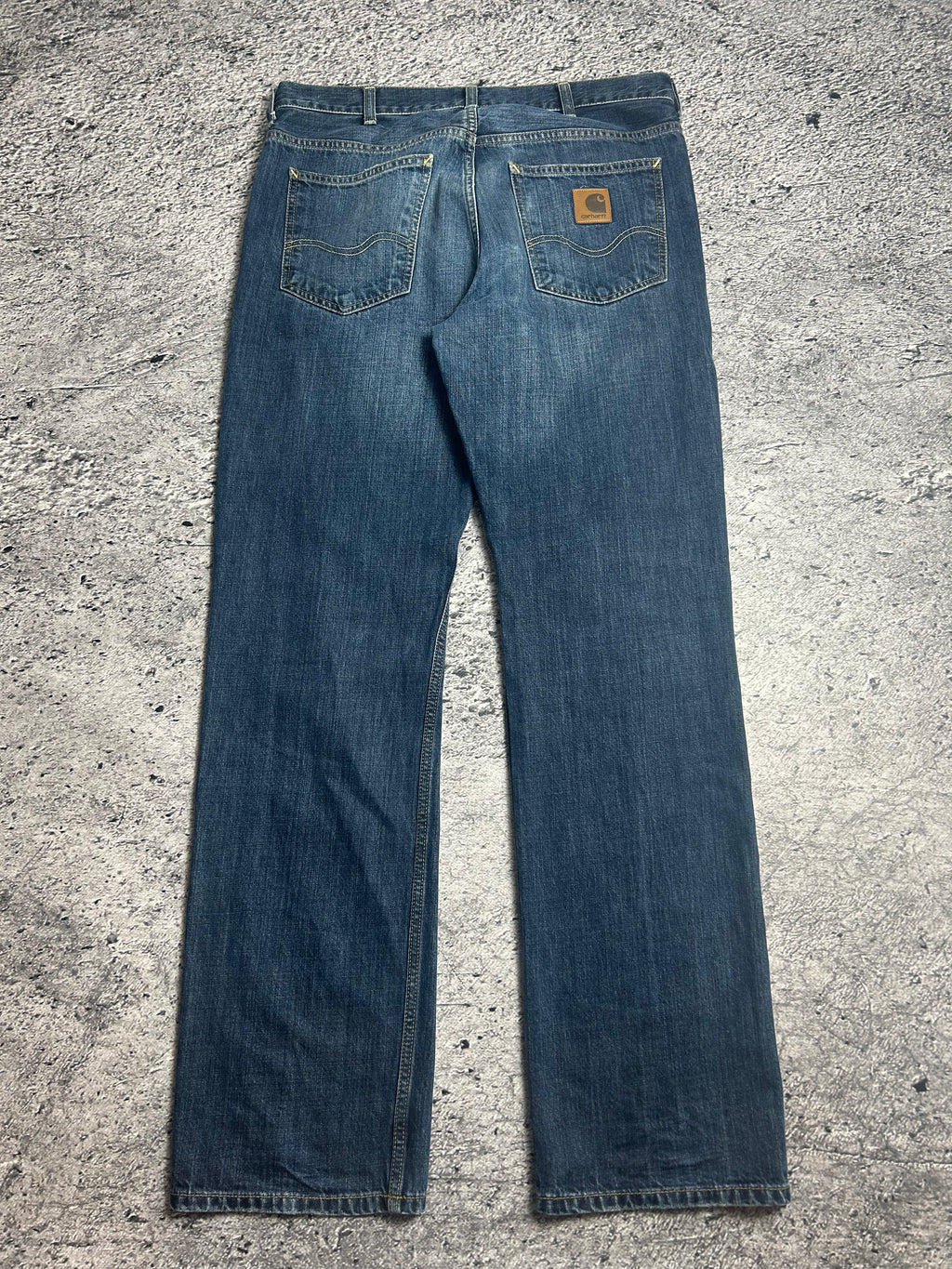 Granatowe Spodnie Jeansy Carhartt Texas Pant Rozmiar 31x34