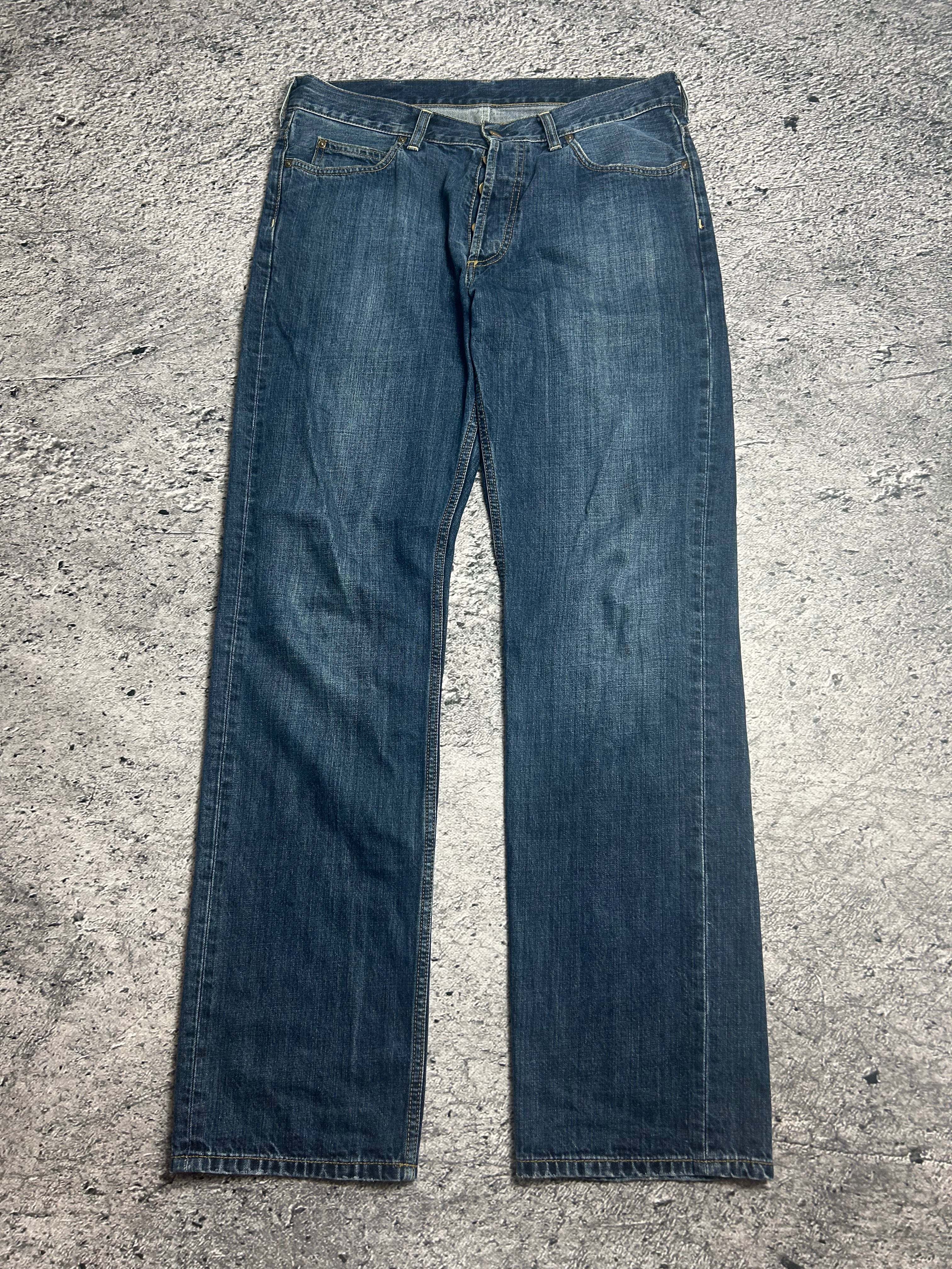 Granatowe Spodnie Jeansy Carhartt Texas Pant Rozmiar 31x34