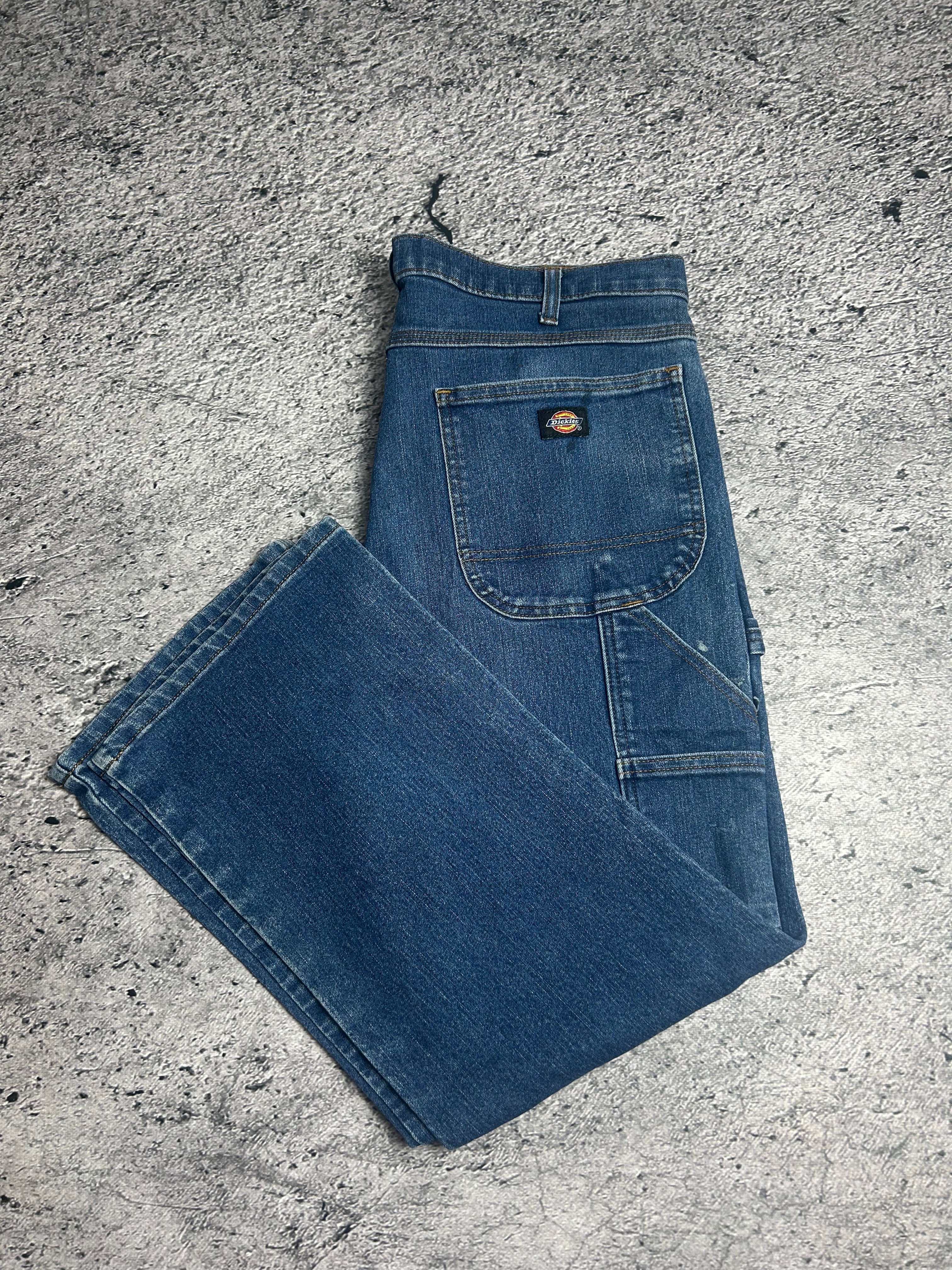 Granatowe Baggy Jeansy Dickies 36x30 Relaxed Fit
