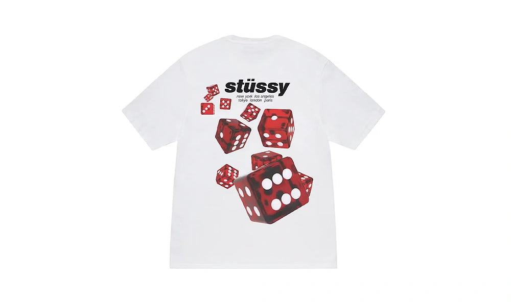 Stüssy Rollers Tee White — oryginalna koszulka Stüssy z certyfikatem autentyczności | NWK Store