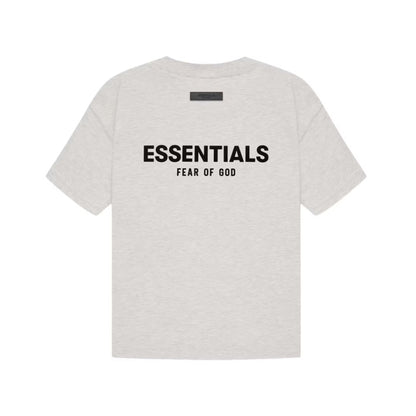 Koszulka Essentials Fear of God SS22 Light Oatmeal — tył z dużym logo Essentials