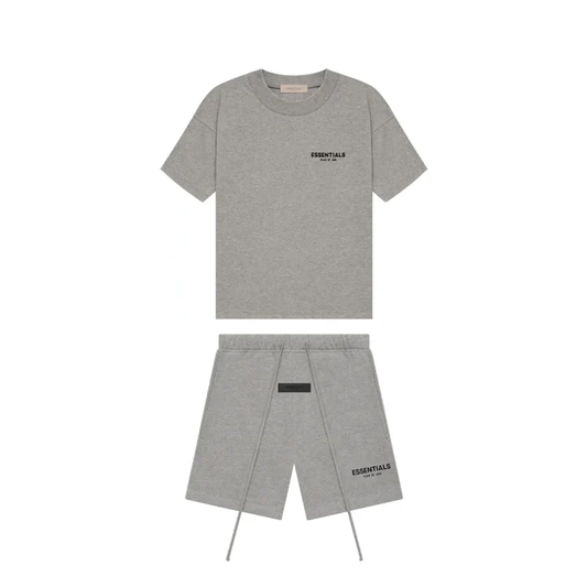 Letni set Essentials Fear of God SS22 Dark Oatmeal — koszulka i szorty