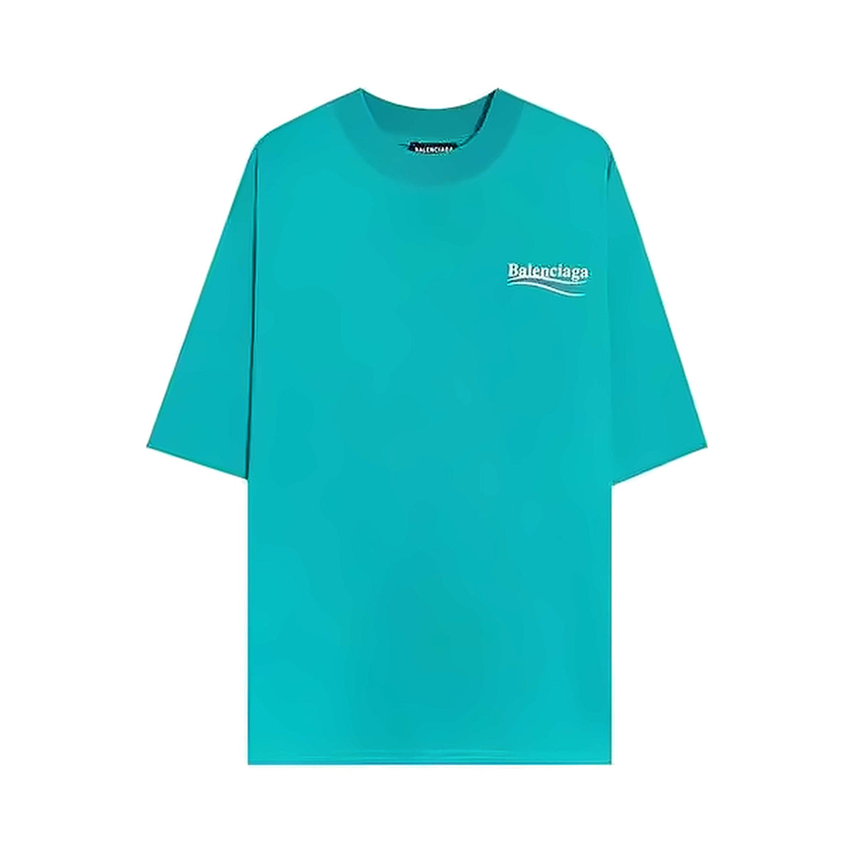 Koszulka Balenciaga Political Campaign oversize zielona — przód