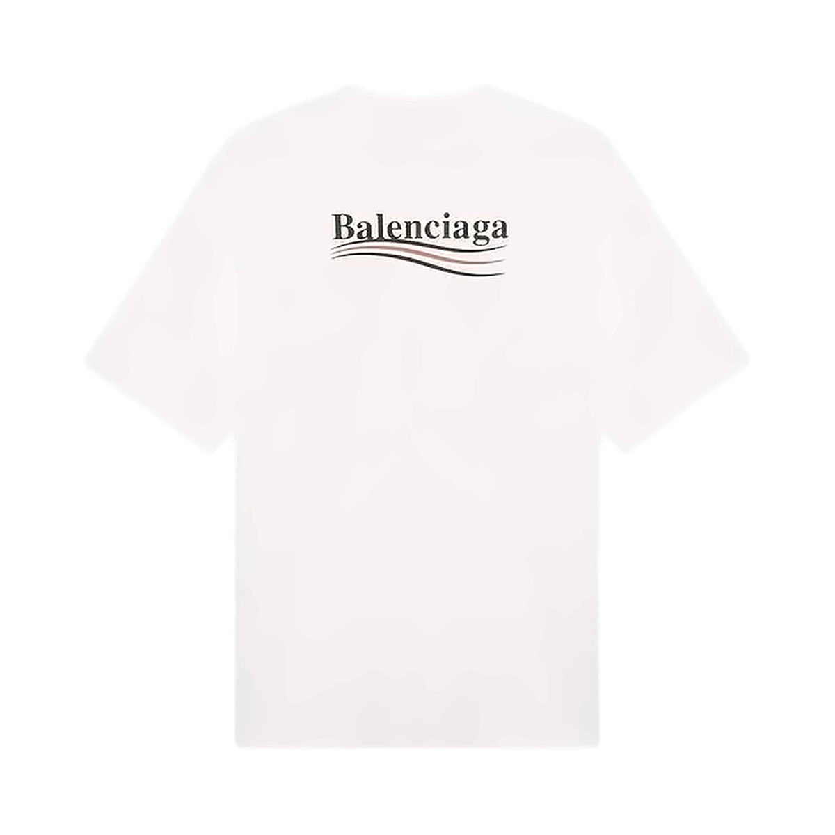 Koszulka Balenciaga Political Campaign oversize biała — tył z dużym logo