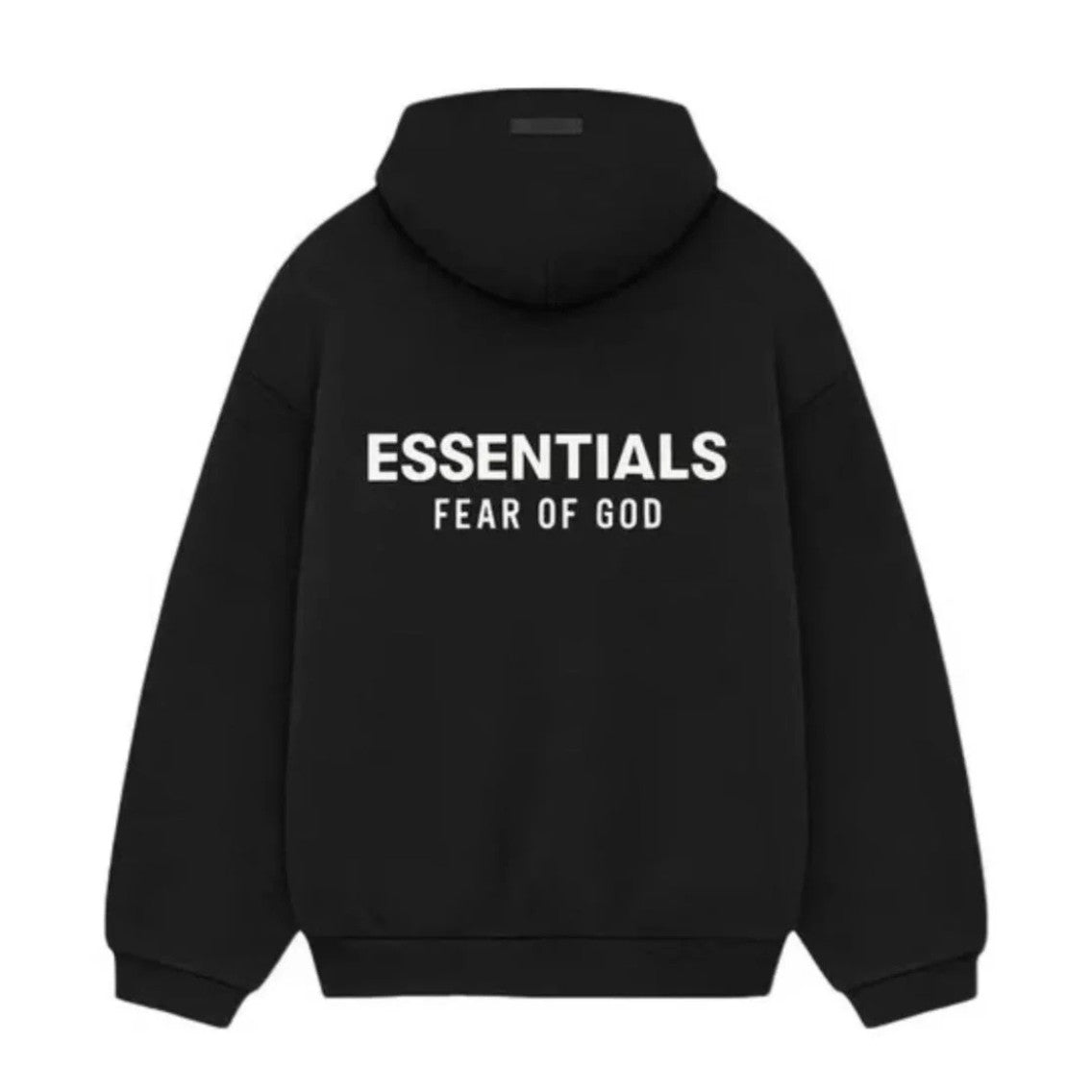 Bluza Essentials Fear of God Fleece Hoodie Black — tył