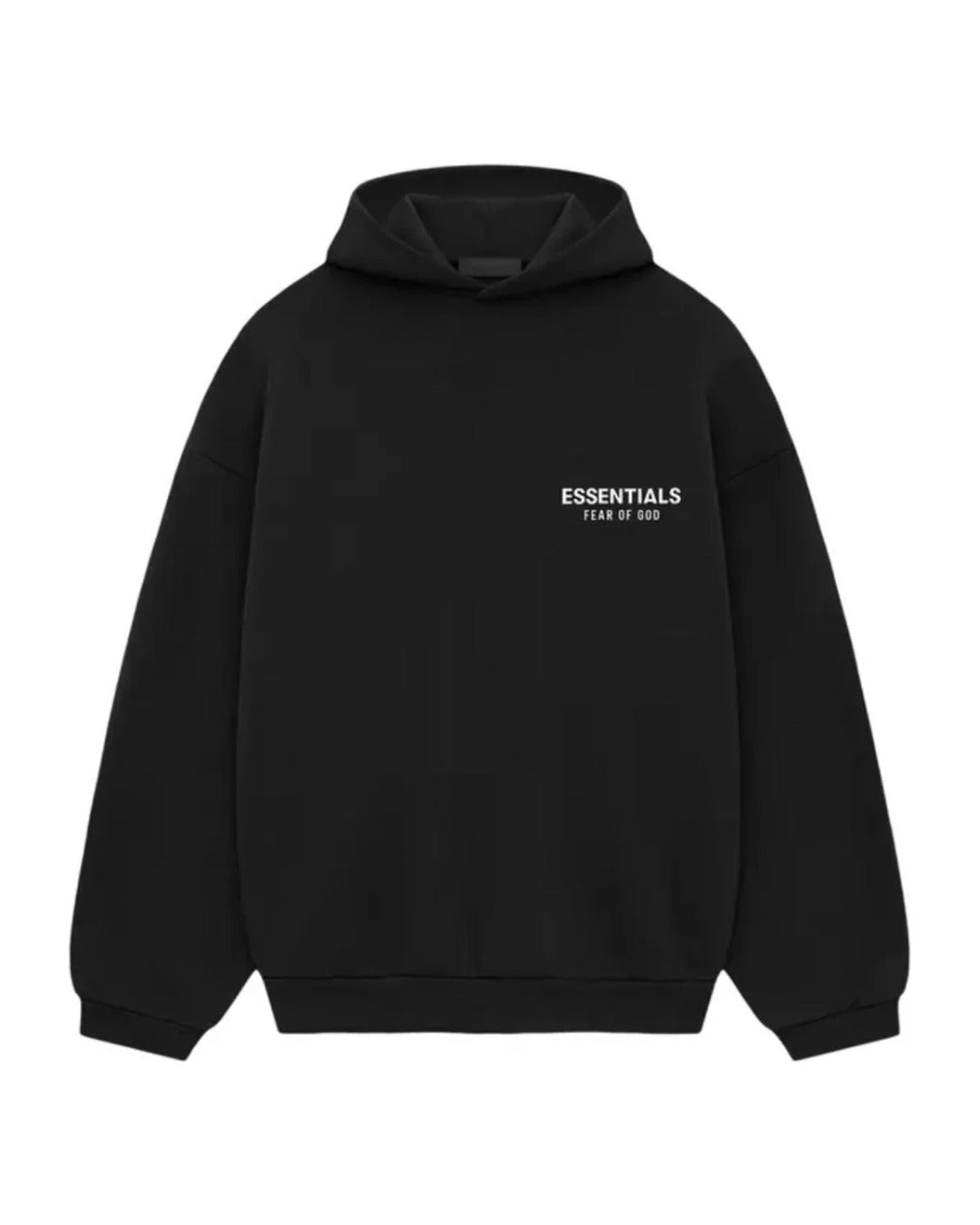 Komplet dresowy Essentials Fear of God FW24 Fleece Black — bluza przód