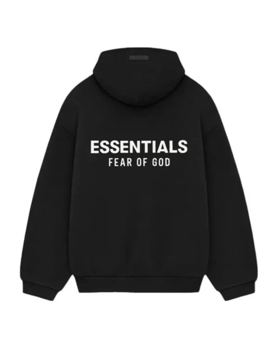 Komplet dresowy Essentials Fear of God FW24 Fleece Black — bluza tył