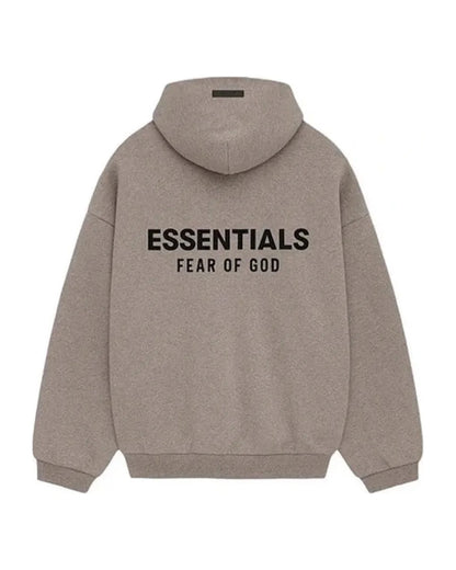 Komplet dresowy Essentials Fear of God FW24 Fleece Heather Grey — bluza tył