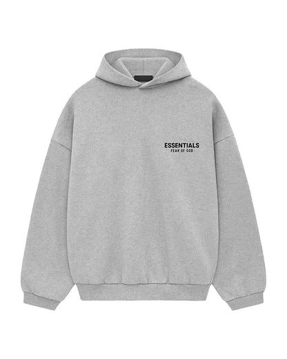 Komplet dresowy Essentials Fear of God FW24 Fleece Light Heather Grey — bluza przód