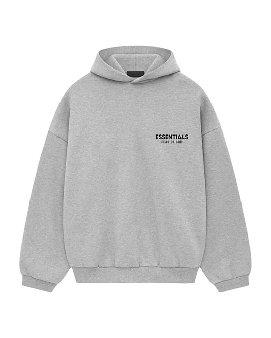 Komplet dresowy Essentials Fear of God FW24 Fleece Light Heather Grey — bluza przód