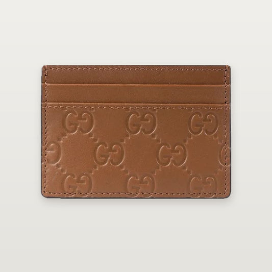 Cardholder Gucci Signature Leather Card Case Brown