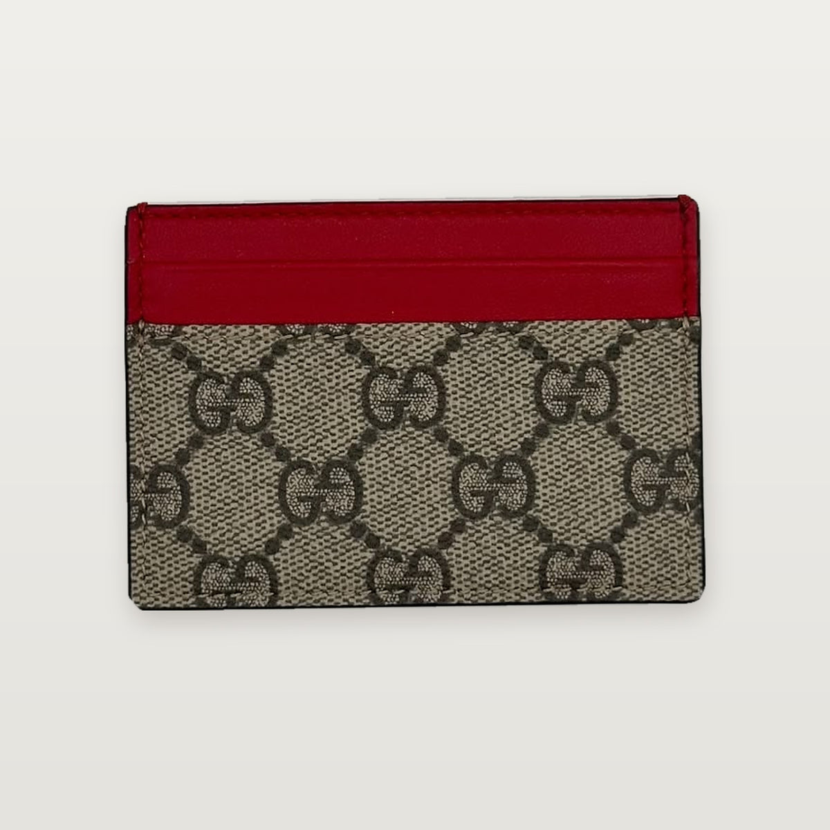 Cardholder Gucci GG Supreme Canvas Card Case Red