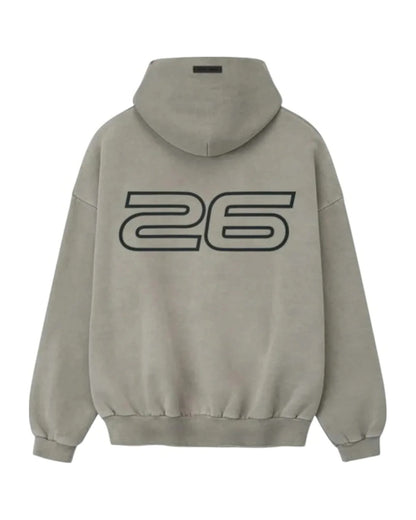 Bluza Essentials Fear of God 90s Hoodie Smoke Grey — tył