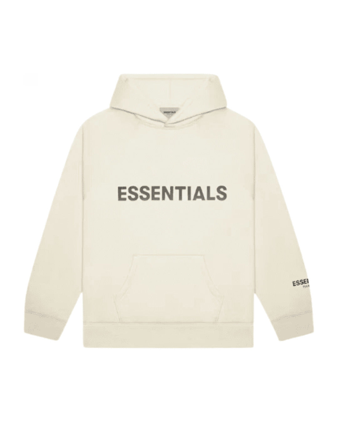 Bluza Essentials Fear of God Pullover Hoodie Applique Logo Cream — przód