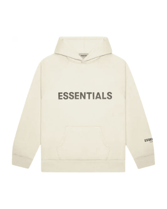 Bluza Essentials Fear of God Pullover Hoodie Applique Logo Cream — przód