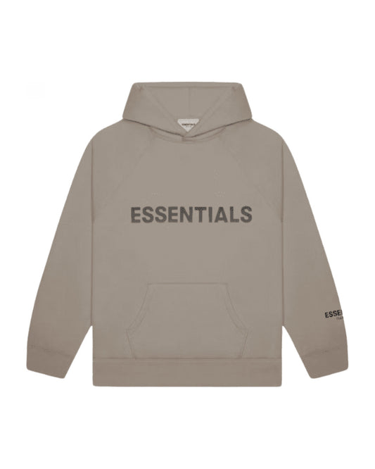 Bluza Essentials Fear of God Pullover Hoodie Applique Logo Taupe — przód