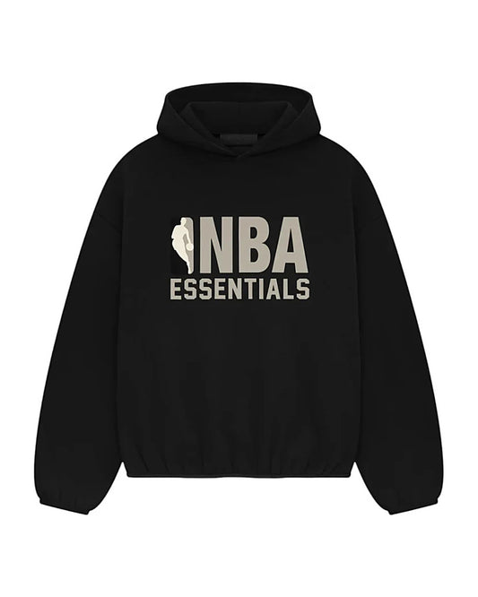 Bluza Essentials Fear of God NBA Hoodie SS25 Black Dark Logo