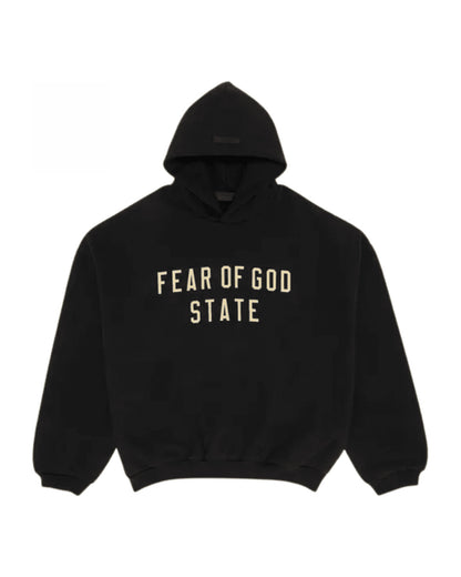 Bluza Essentials Fear of God State Hoodie Black — przód
