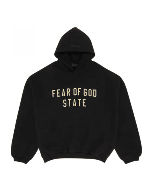 Bluza Essentials Fear of God State Hoodie Black — przód