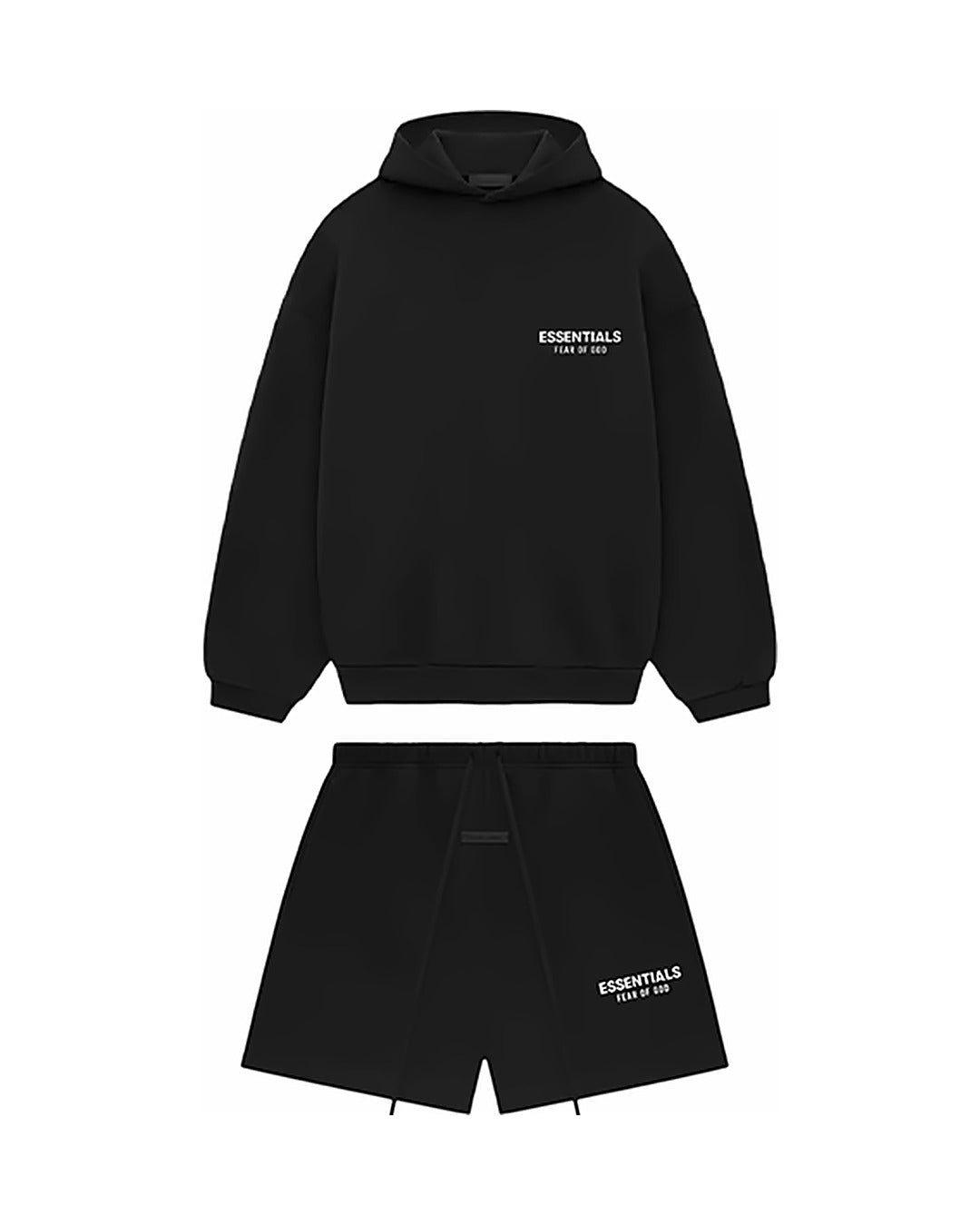 Komplet Essentials Fear of God Black — bluza + szorty — obie części